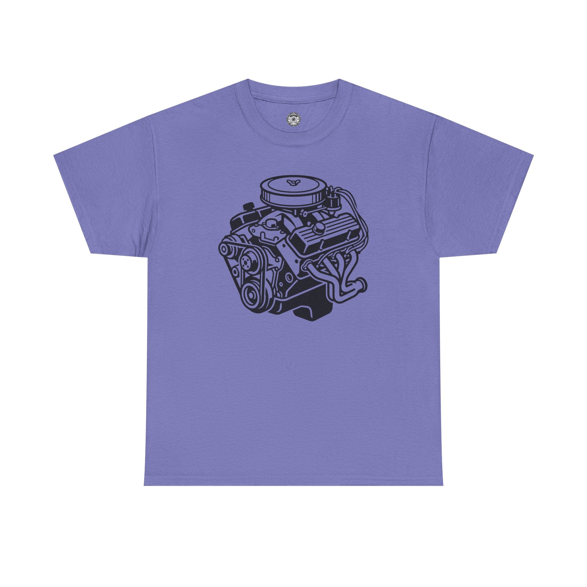 Unisex Heavy Cotton Tee — Engine Illustration (Big Block)