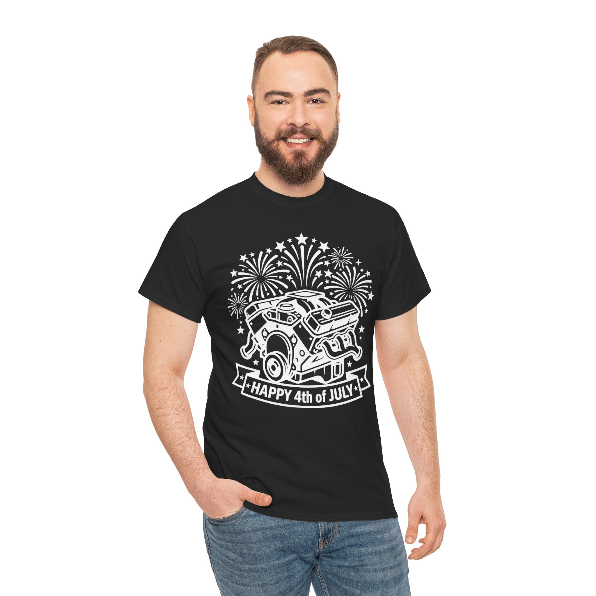 Unisex Heavy Cotton Tee — V8/Fireworks