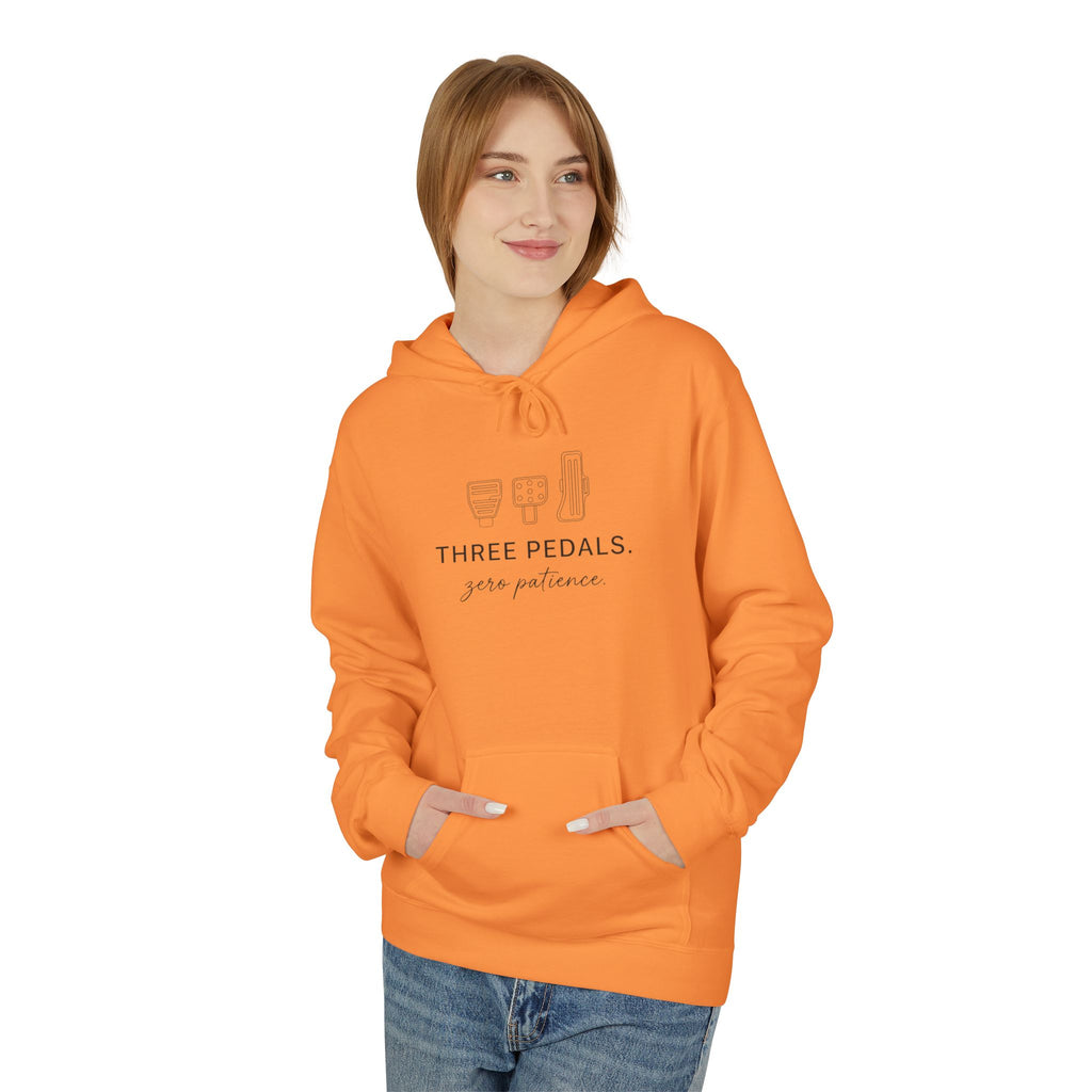 Women's Midweight Softsyle Fleece Hoodie — Three Pedals, Zero Patience