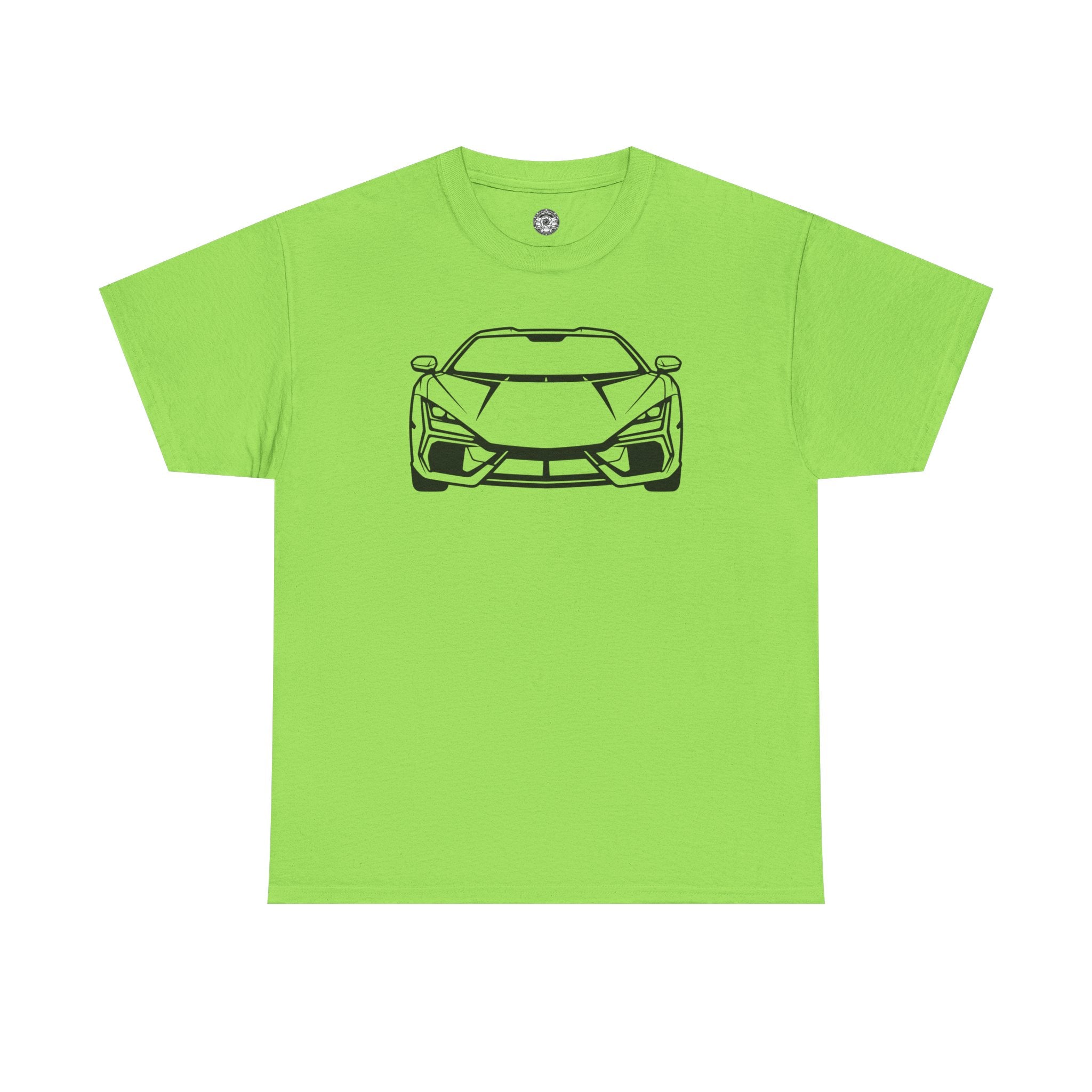 Unisex Heavy Cotton Tee — V12 Hybrid Minimalist Outline