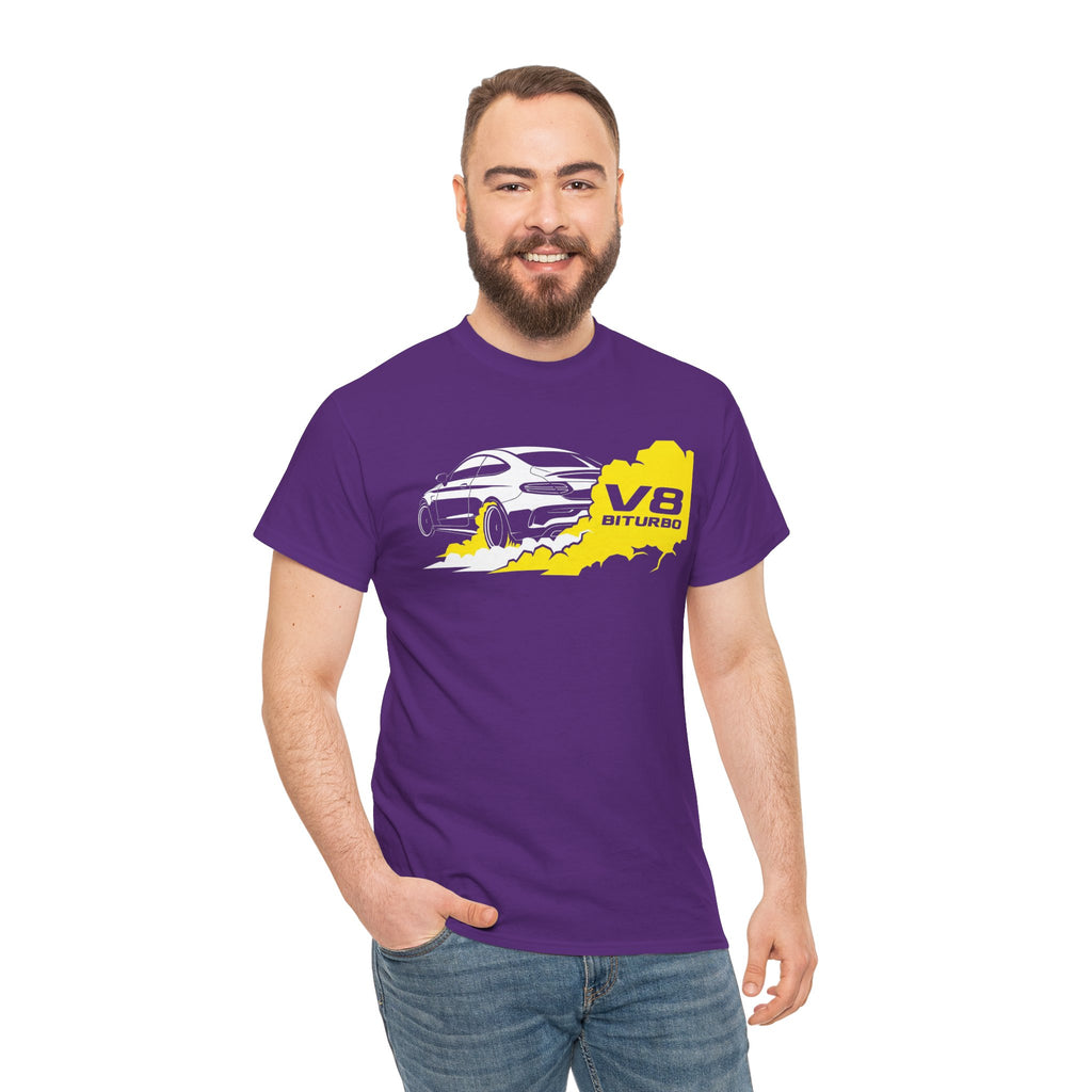 Unisex Heavy Cotton Tee — V8 Biturbo Burnout