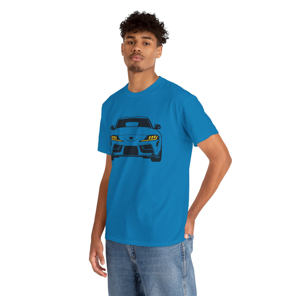 Unisex Heavy Cotton Tee — A90 Illuminated Headlights (Yellow)