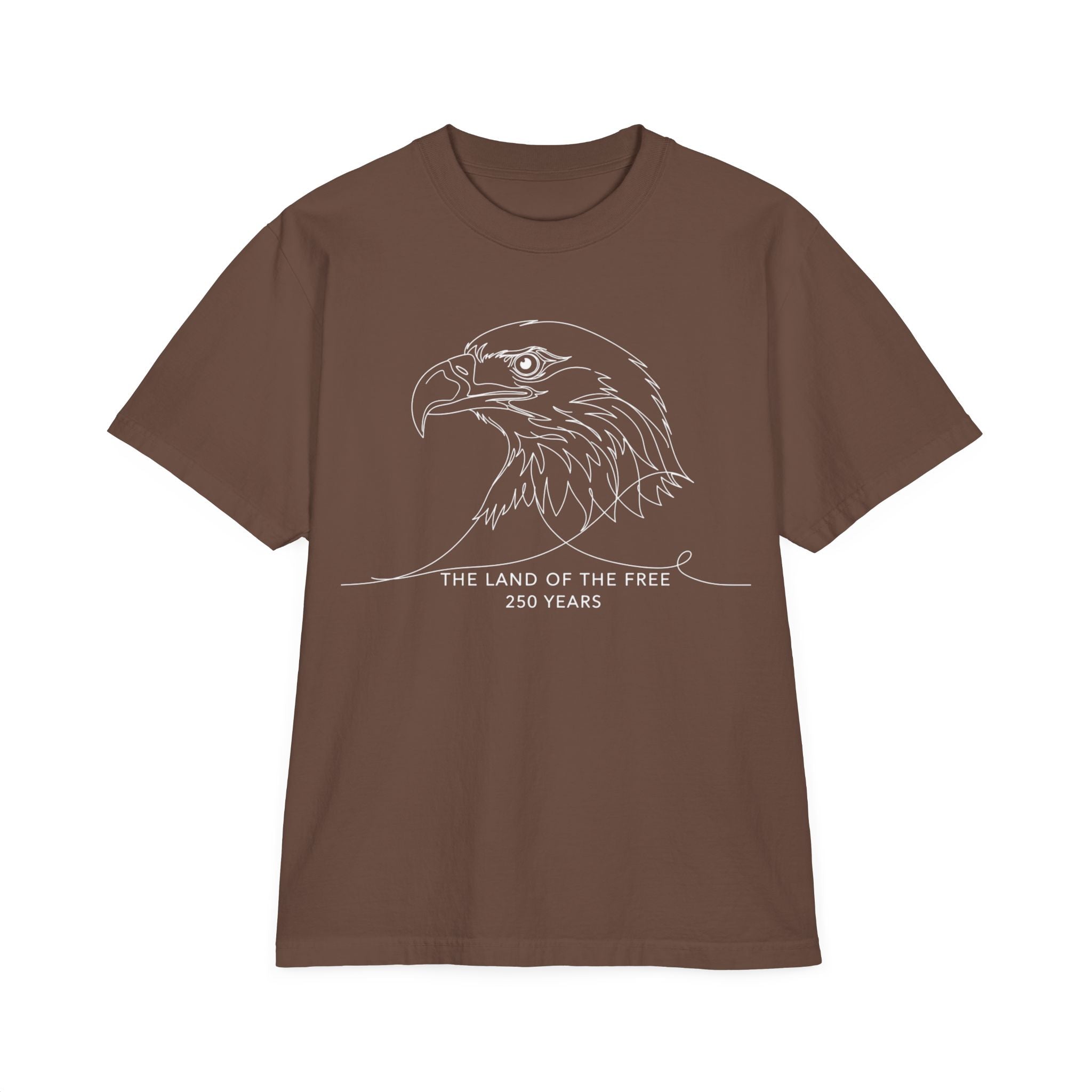 Unisex Garment-Dyed T-Shirt — Eagle Sketch 'The Land of the Free'