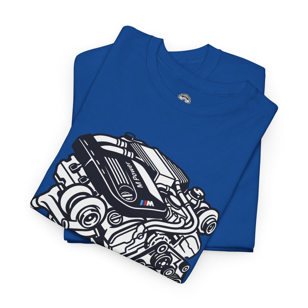 Unisex Heavy Cotton Tee — Engine Illustration (S58)