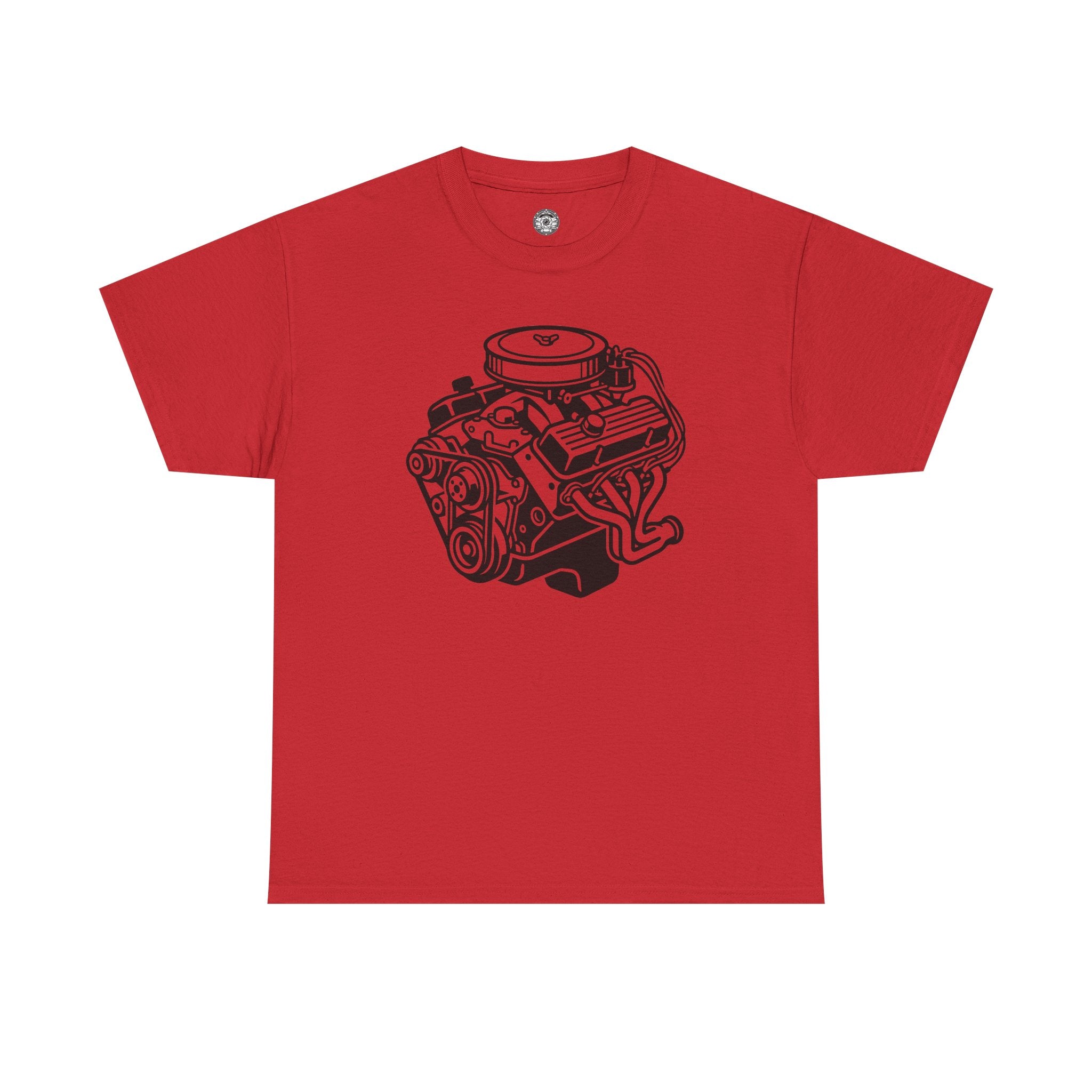 Unisex Heavy Cotton Tee — Engine Illustration (Big Block)
