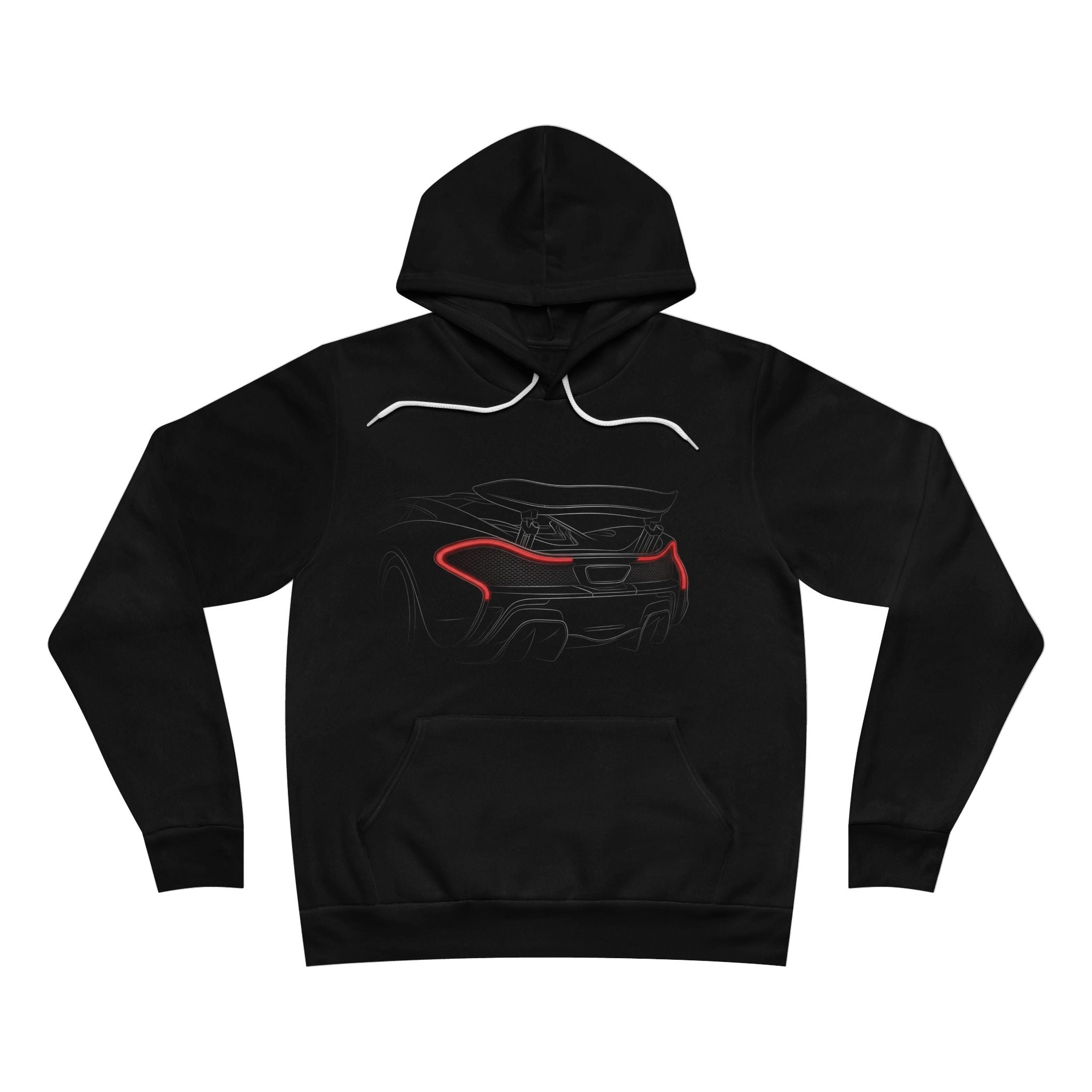 Unisex Sponge Fleece Pullover Hoodie — P1 Rear Silhouette