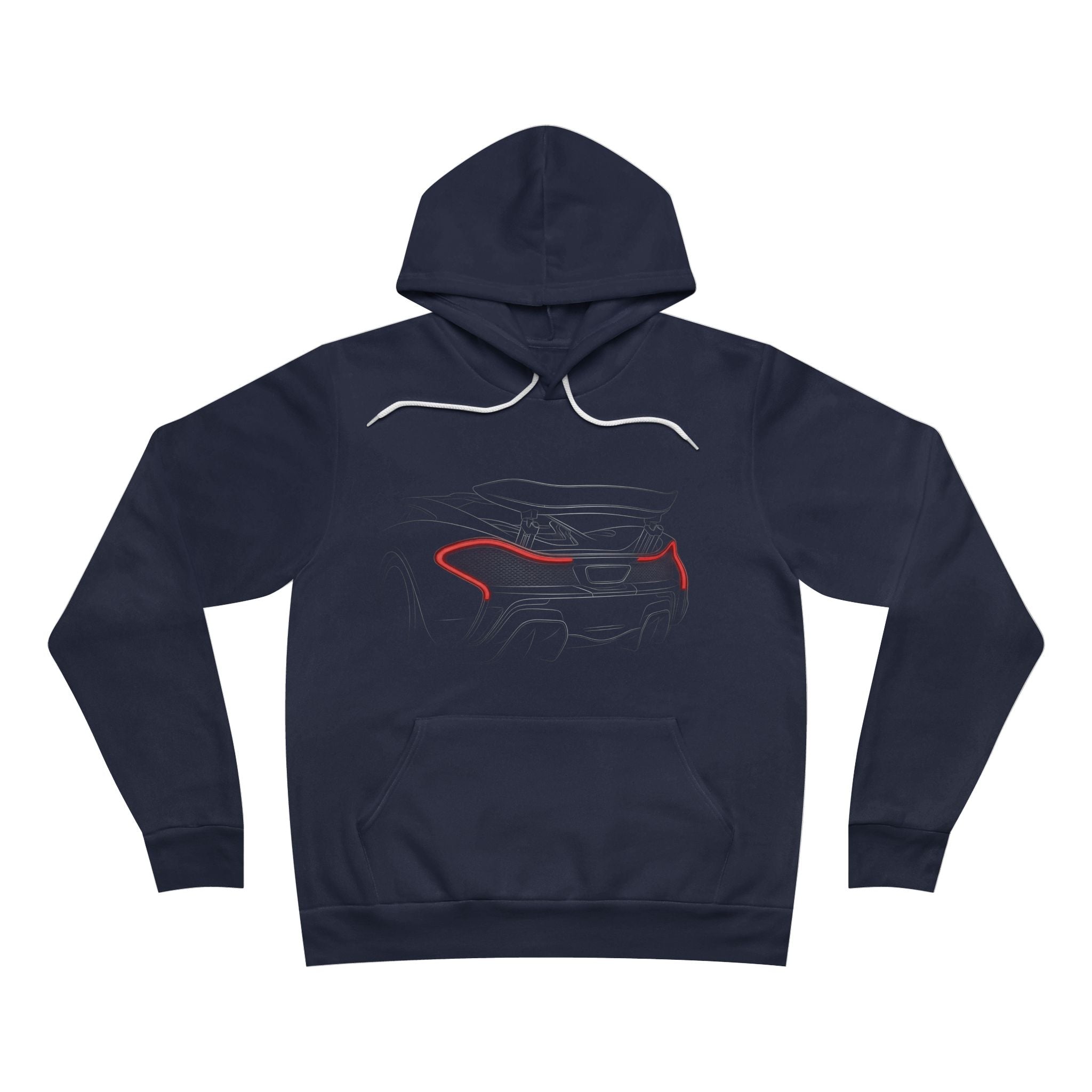 Unisex Sponge Fleece Pullover Hoodie — P1 Rear Silhouette