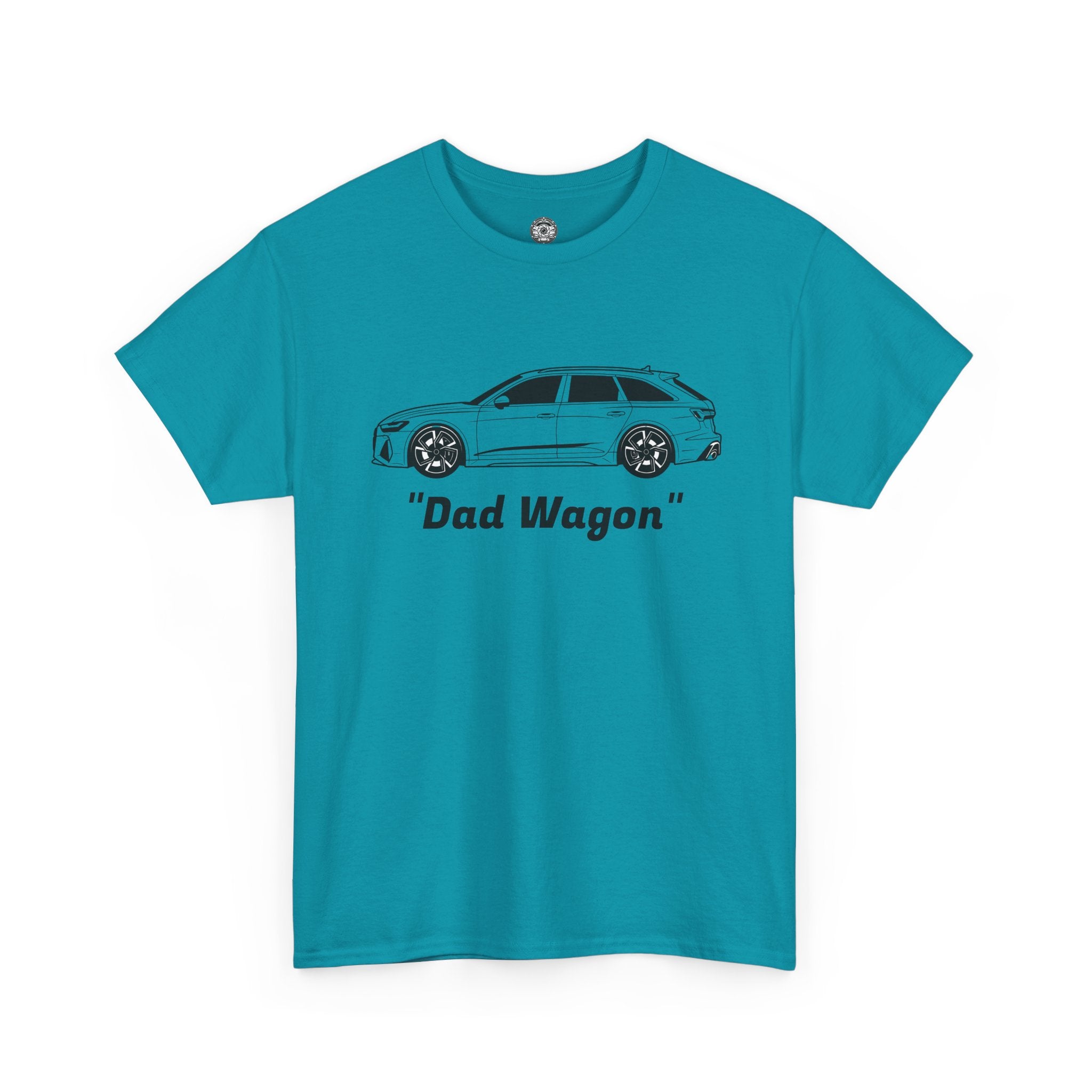 Unisex Heavy Cotton Tee — Twin-Turbo V8 "Dad Wagon"