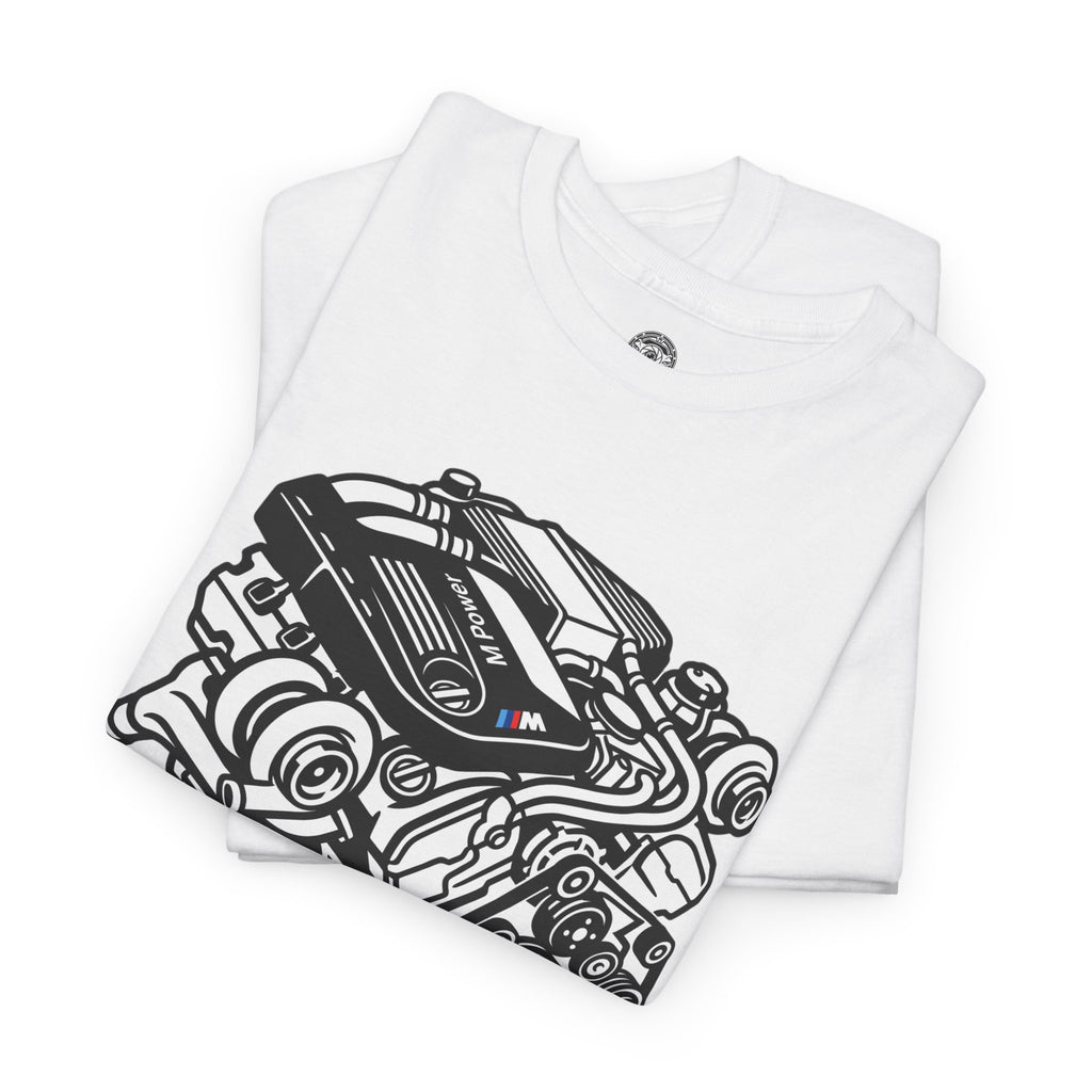 Unisex Heavy Cotton Tee — Engine Illustration (S58)