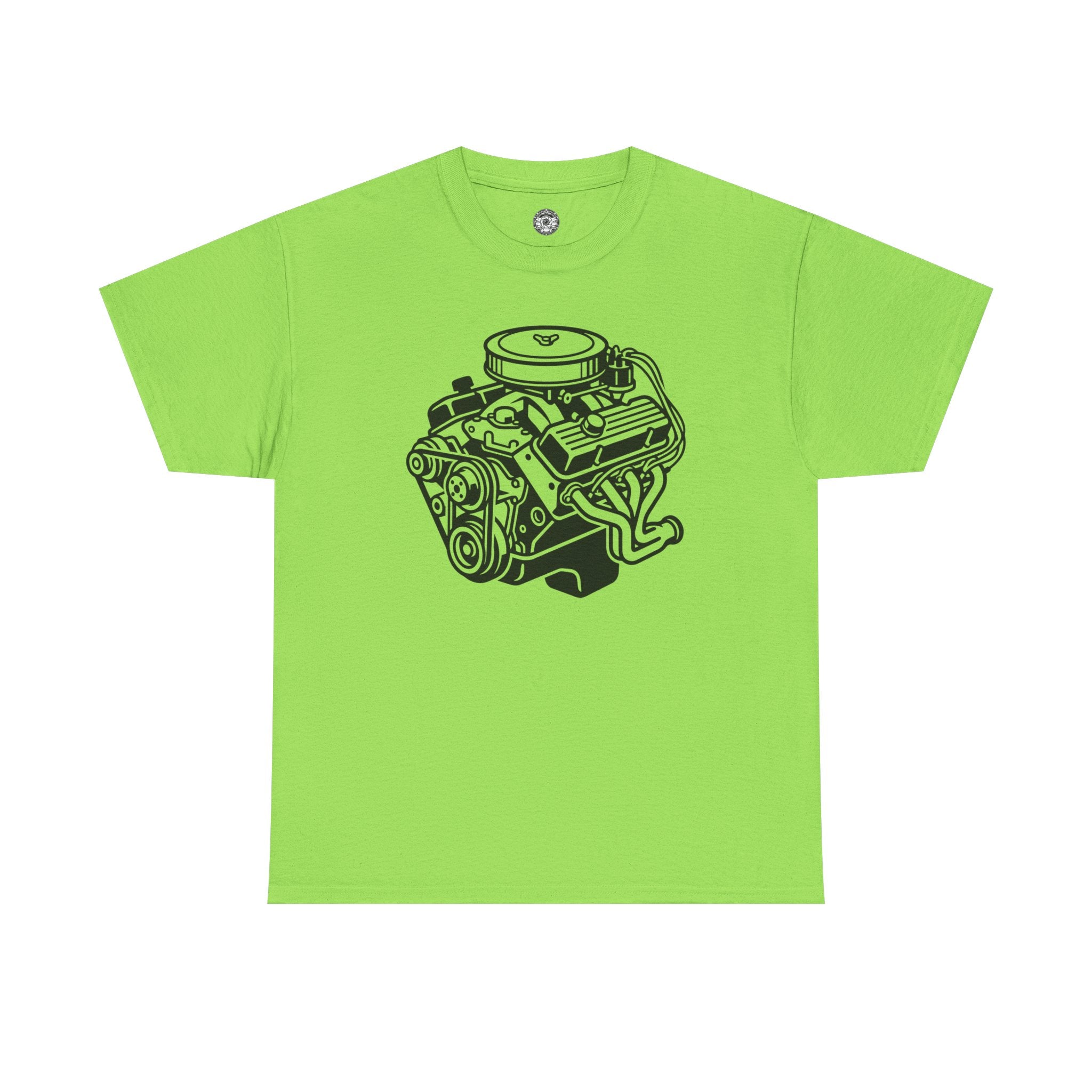 Unisex Heavy Cotton Tee — Engine Illustration (Big Block)
