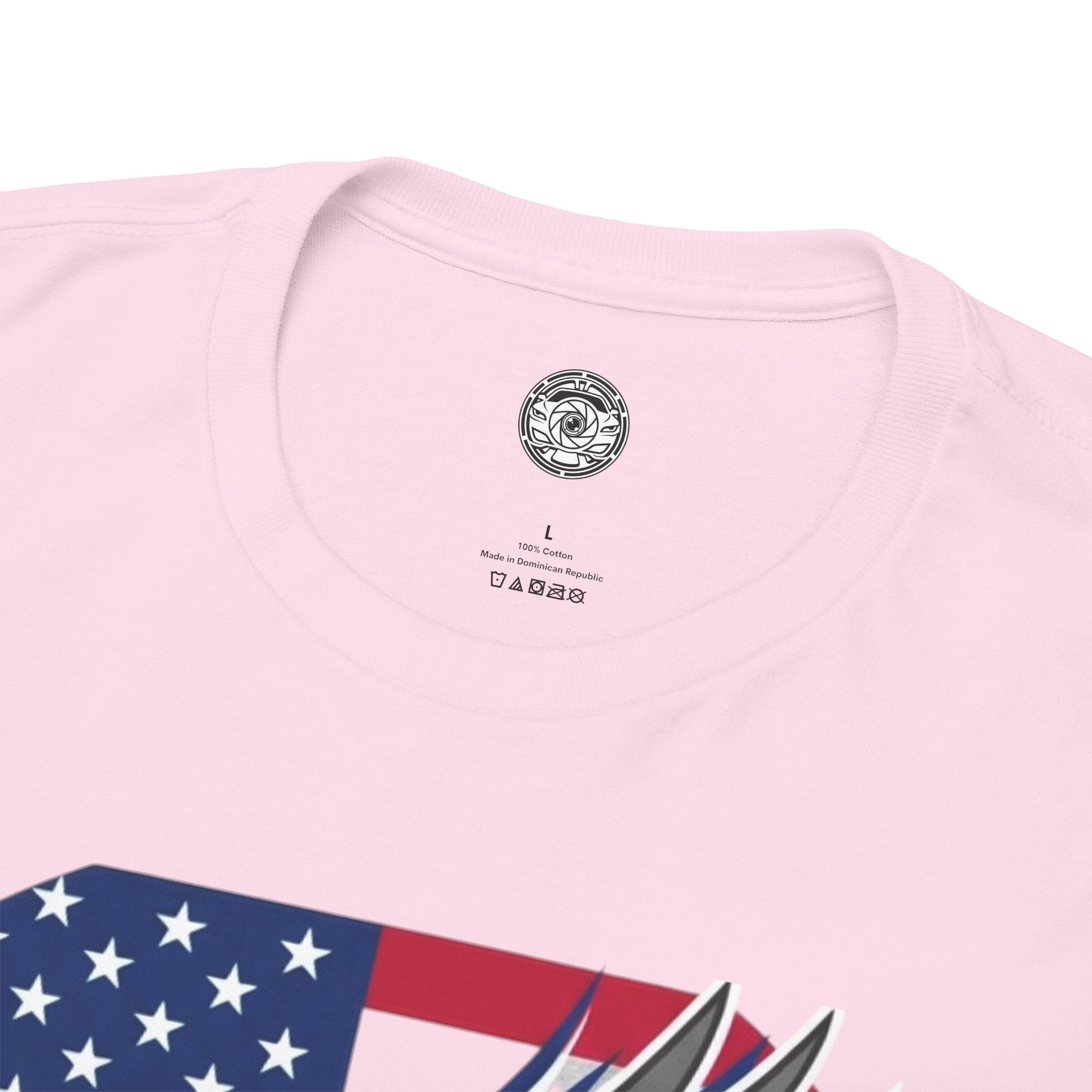 Unisex Heavy Cotton Tee — American Flag Bald Eagle