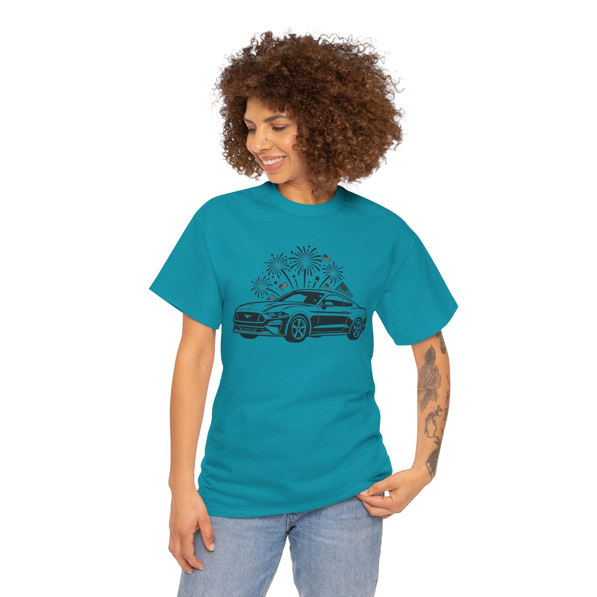 Unisex Heavy Cotton Tee — 4th of July — Modern American Muscle
