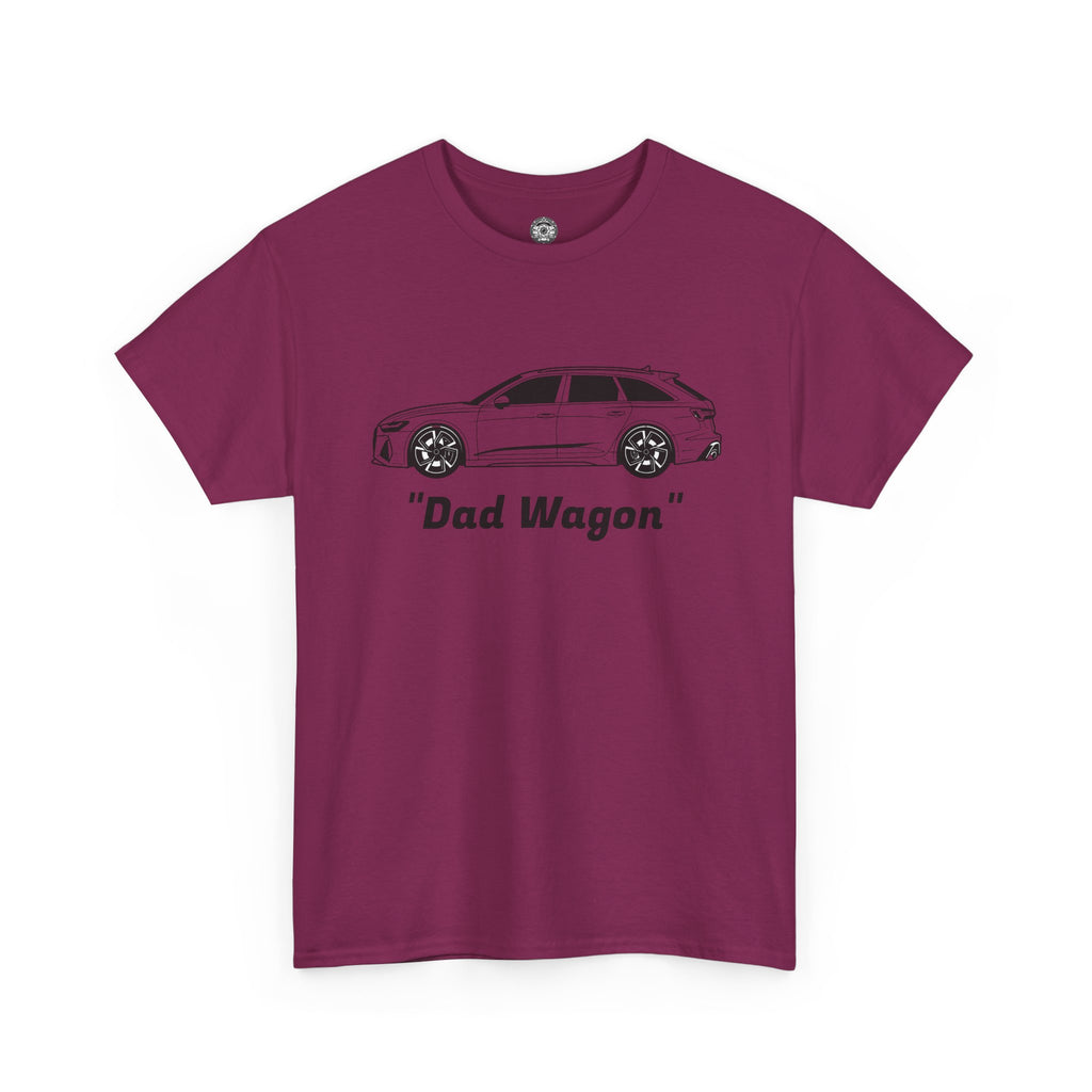 Unisex Heavy Cotton Tee — Twin-Turbo V8 "Dad Wagon"