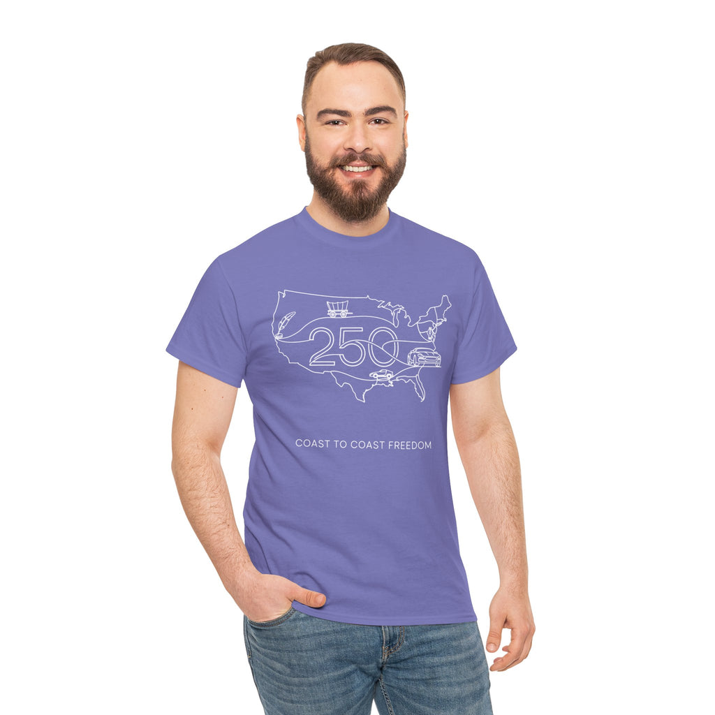Unisex Heavy Cotton Tee — 250th Coast to Coast Freedom