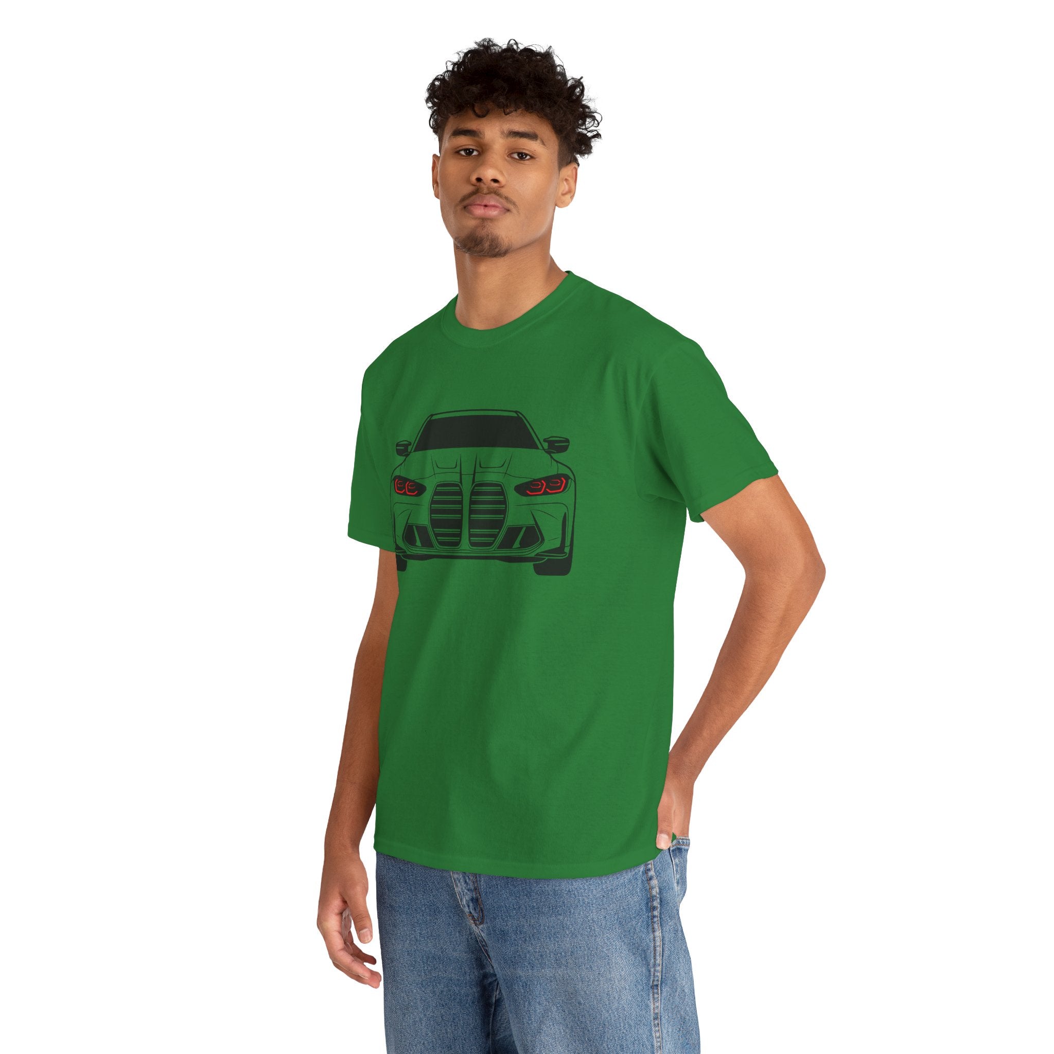 Unisex Heavy Cotton Tee — G80 Illuminated Headlights (Red)