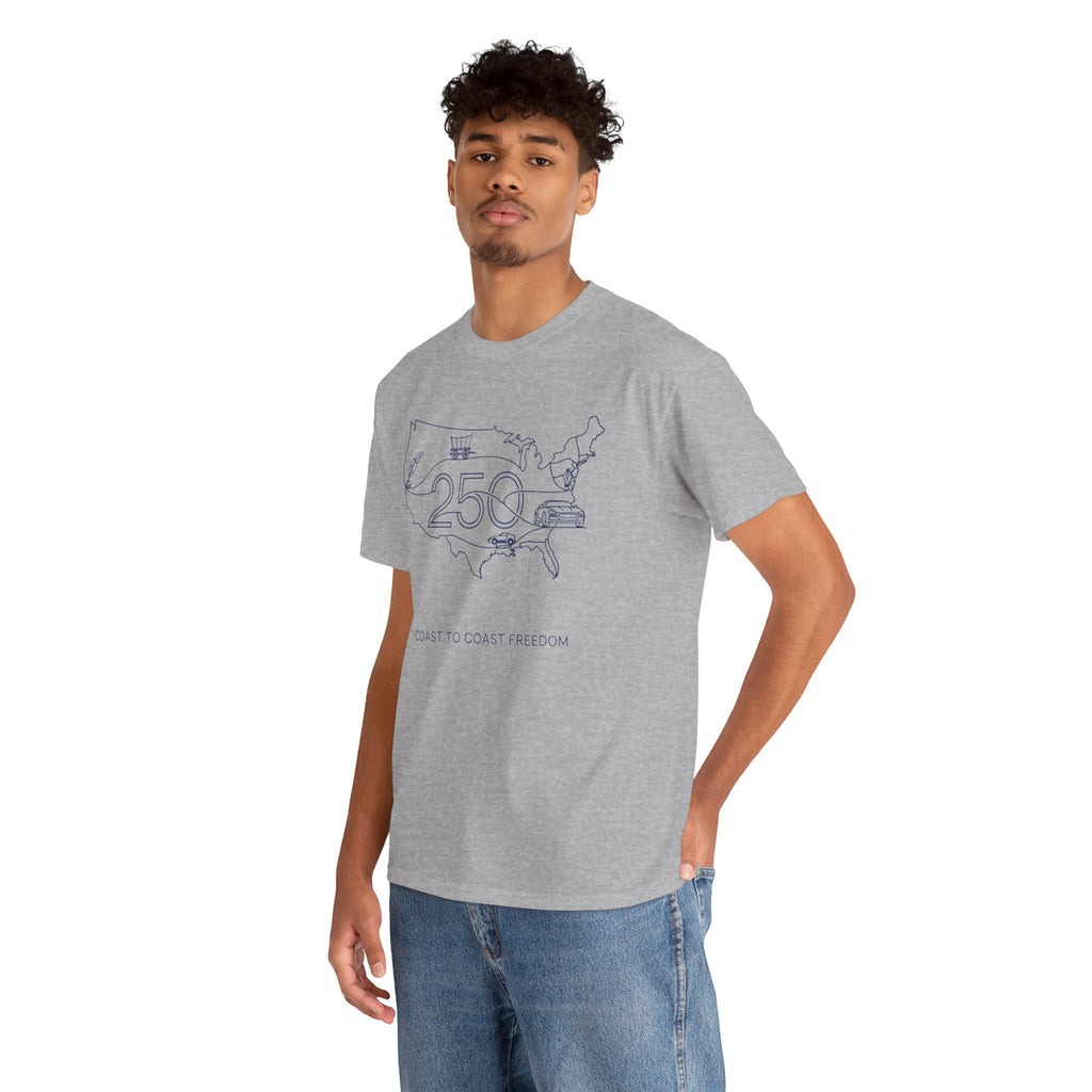 Unisex Heavy Cotton Tee — 250th Coast to Coast Freedom
