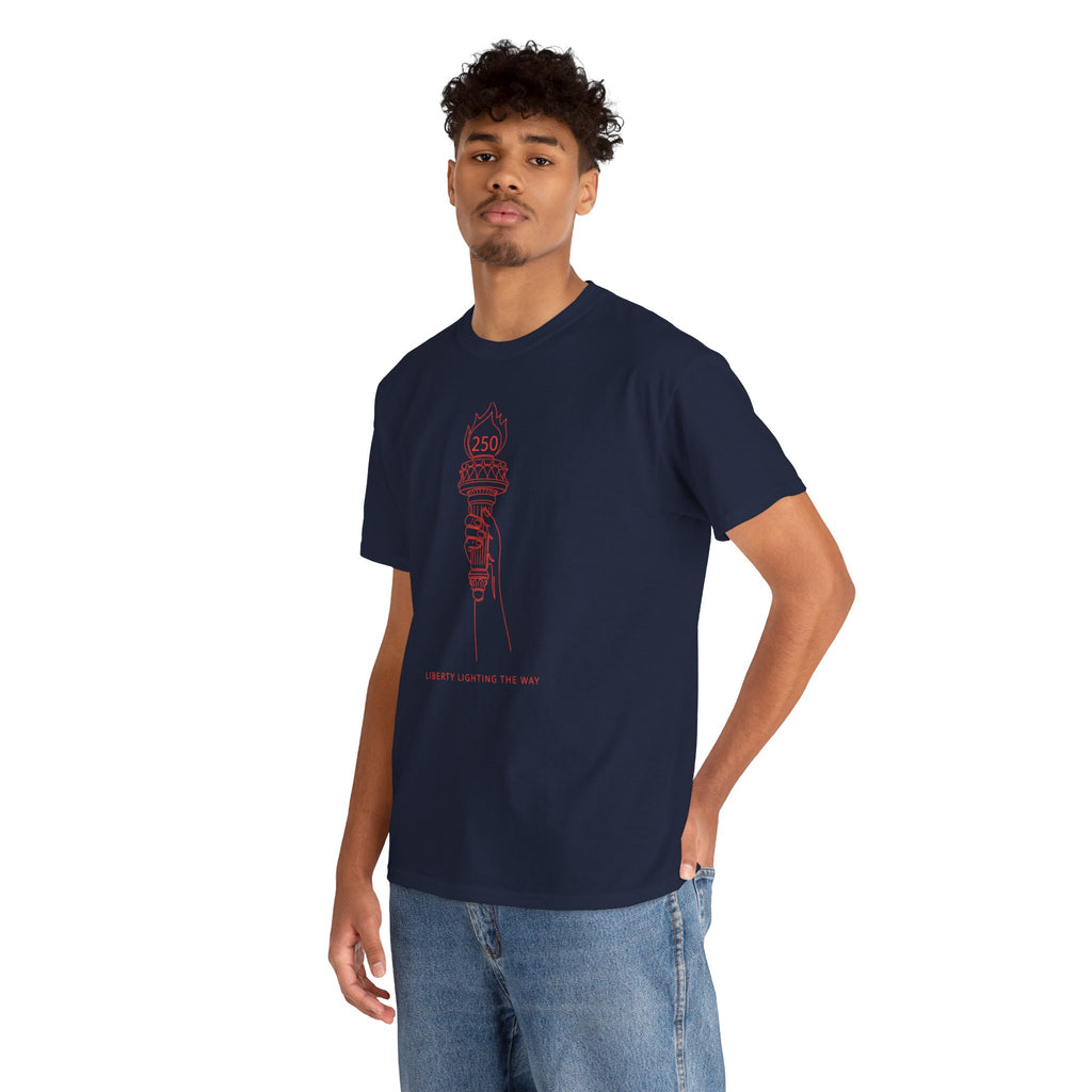 Unisex Heavy Cotton Tee — Liberty Torch 250th Anniversary