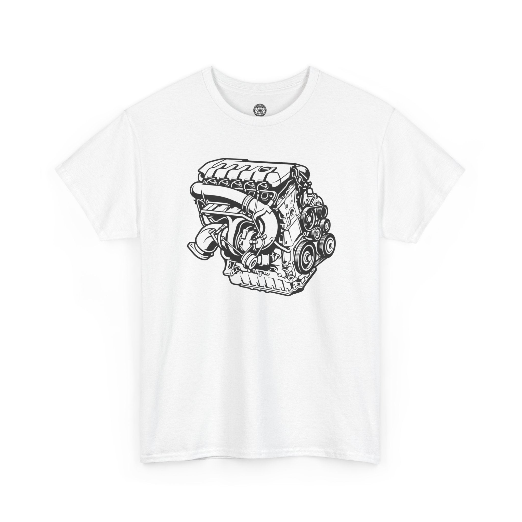 Unisex Heavy Cotton Tee — Engine Illustration (DAZA)