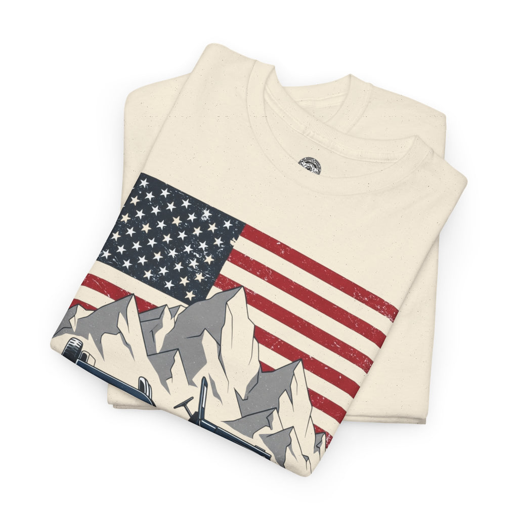 Unisex Heavy Cotton Tee — Explore America: Legacy of Adventure