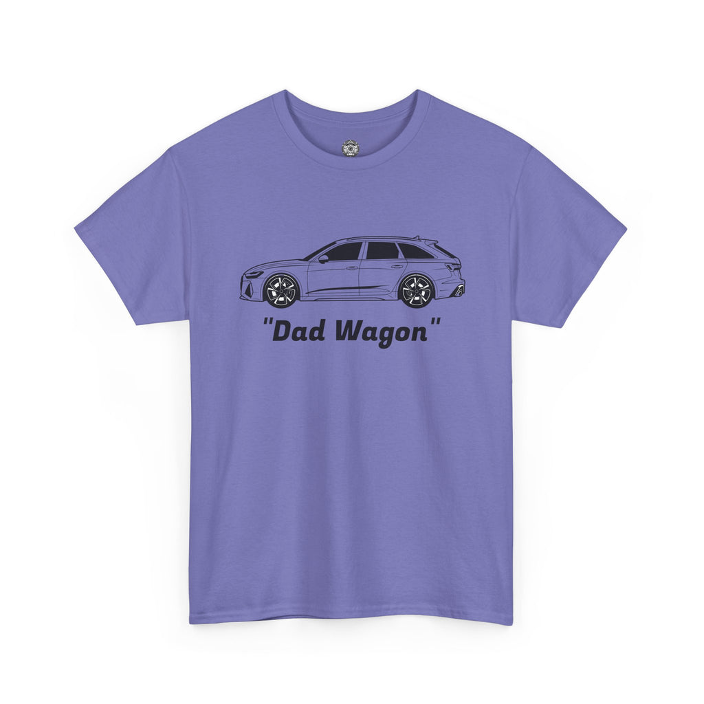 Unisex Heavy Cotton Tee — Twin-Turbo V8 "Dad Wagon"