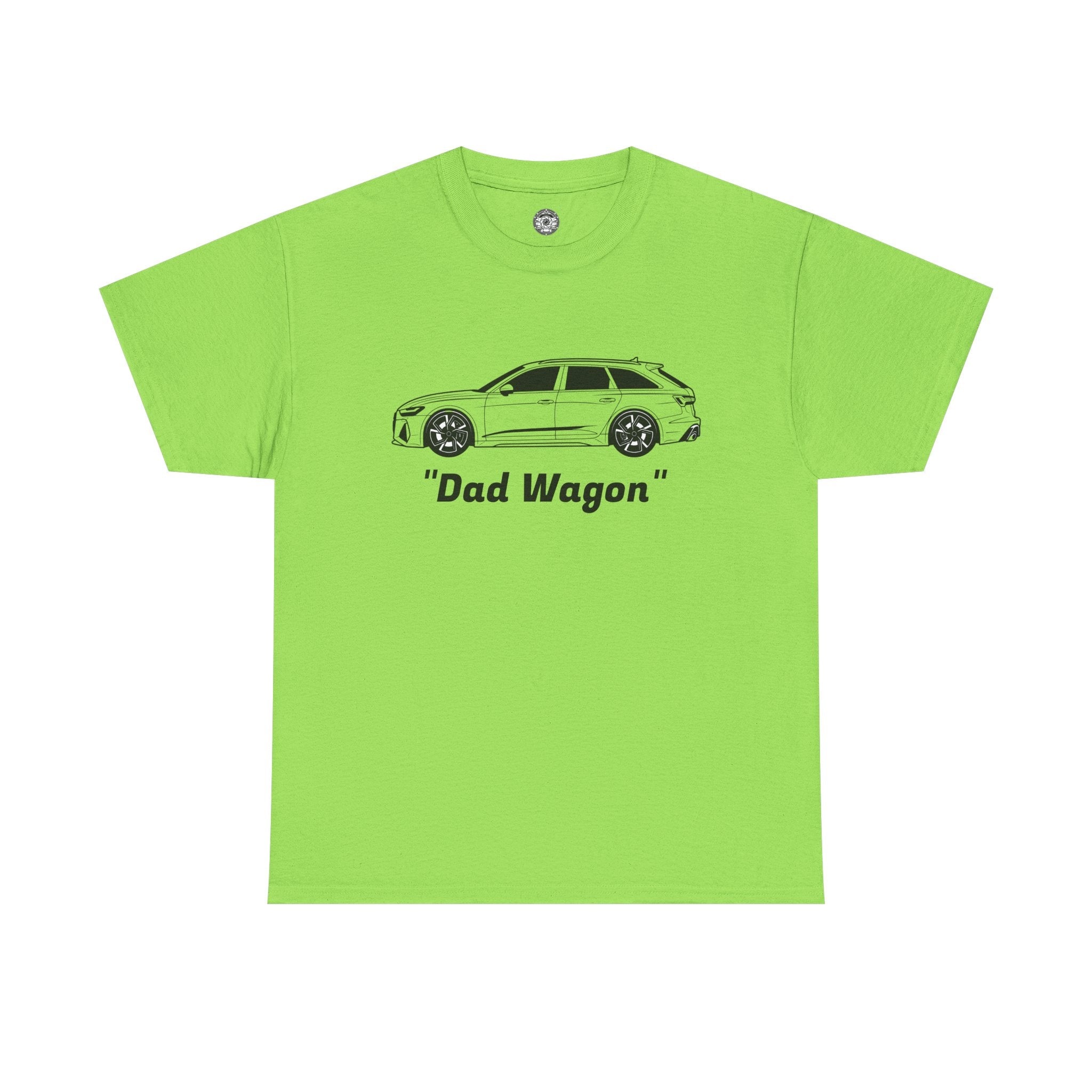Unisex Heavy Cotton Tee — Twin-Turbo V8 "Dad Wagon"
