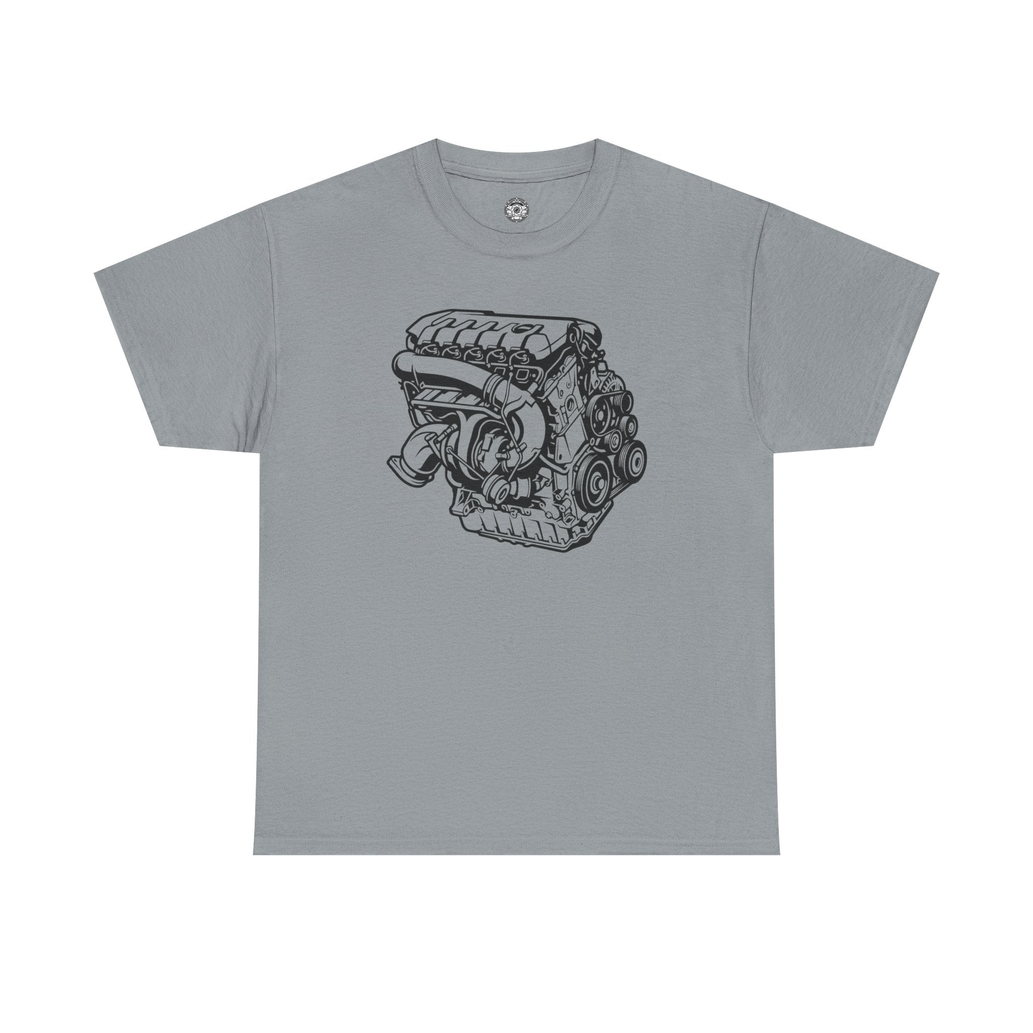 Unisex Heavy Cotton Tee — Engine Illustration (DAZA)