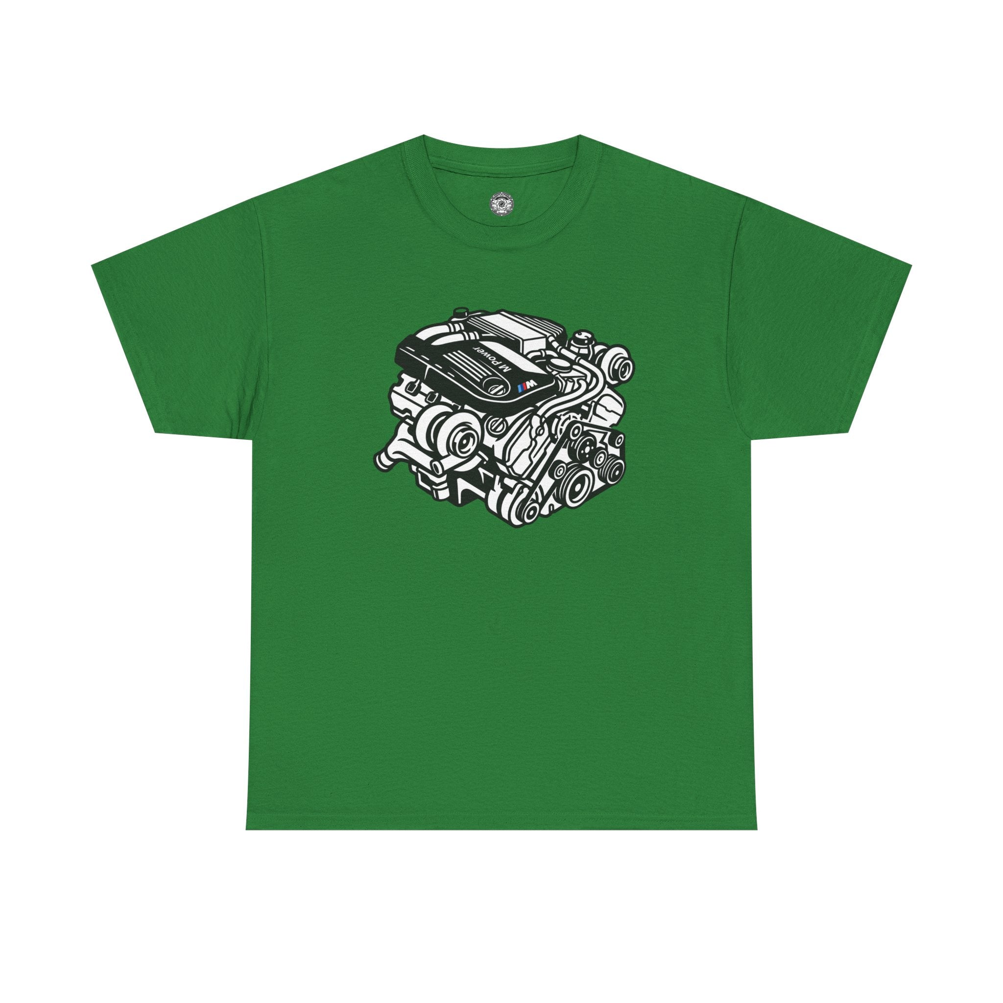 Unisex Heavy Cotton Tee — Engine Illustration (S58)