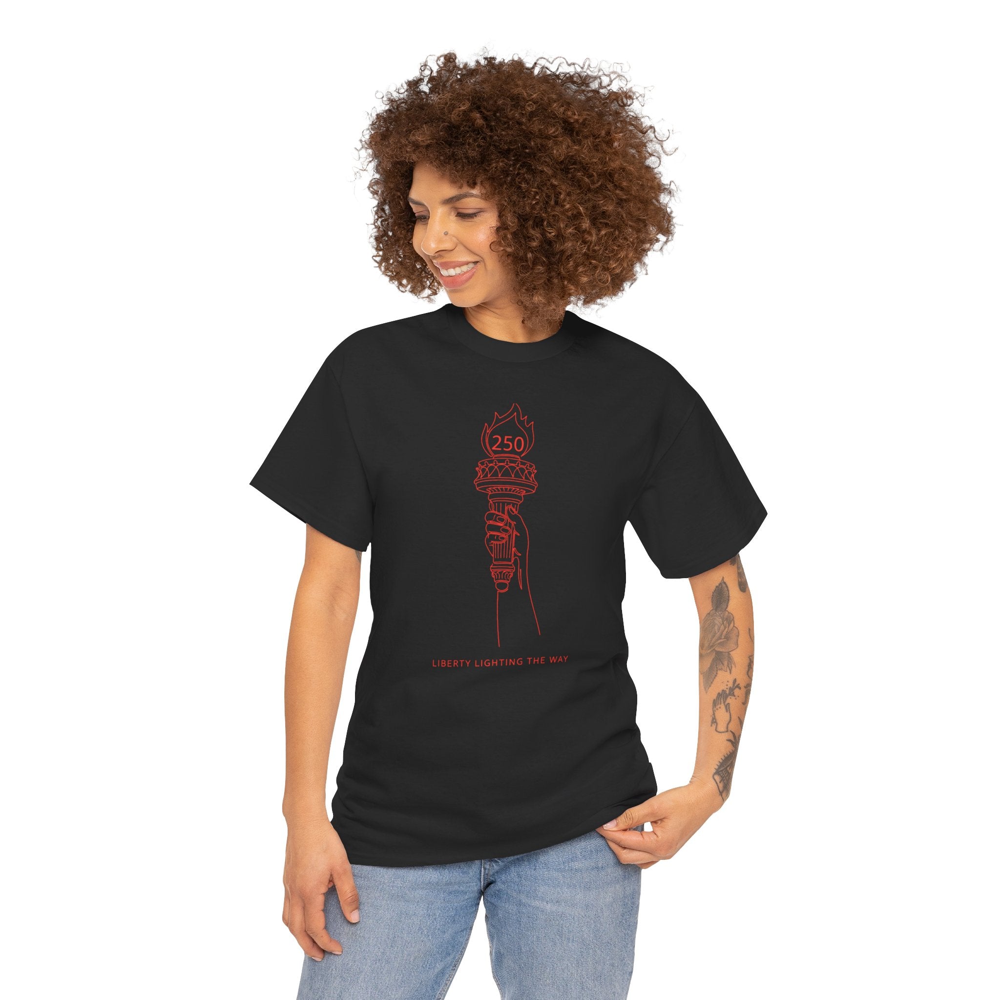 Unisex Heavy Cotton Tee — Liberty Torch 250th Anniversary