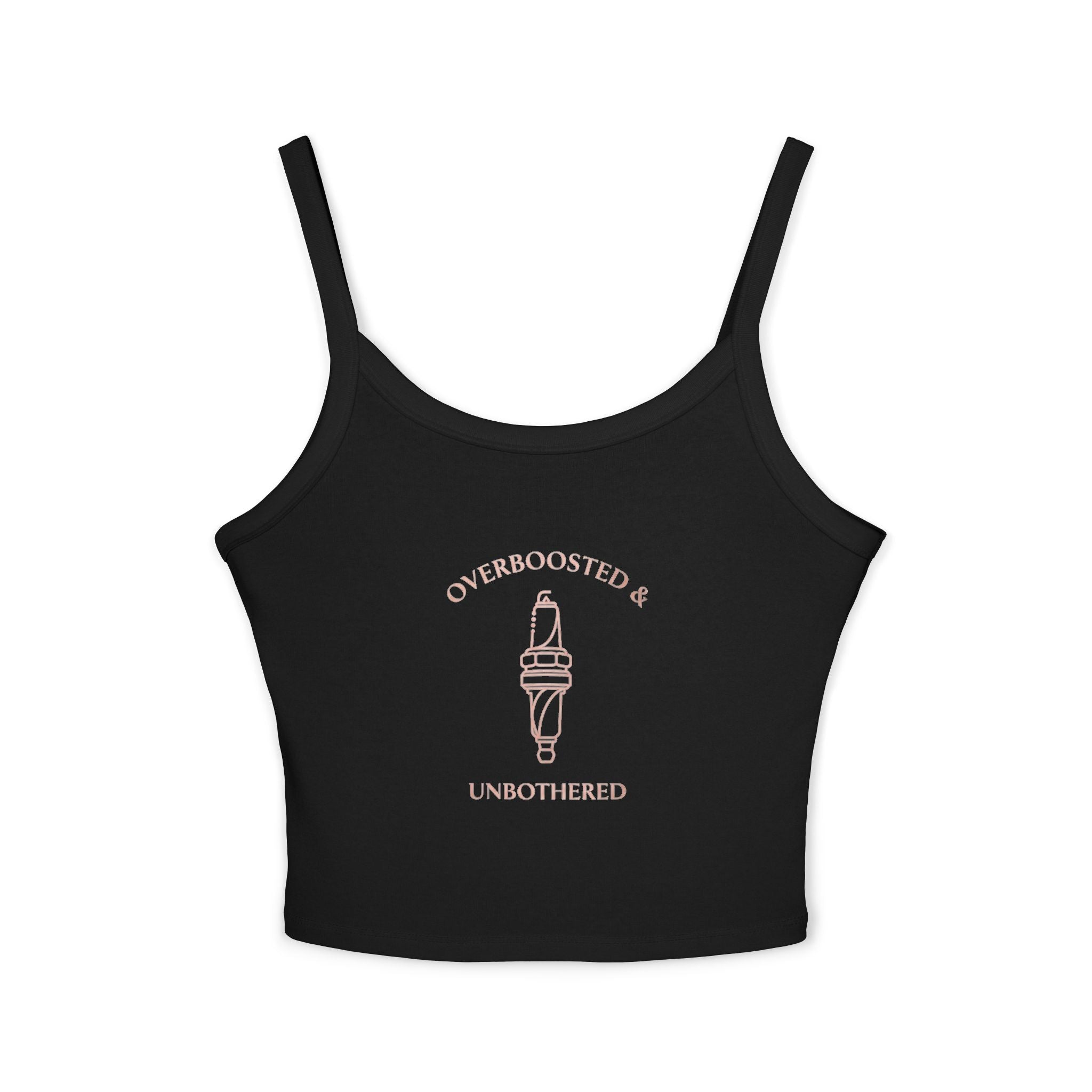 Women's Spaghetti Strap Tank — Overboosted & Unbothered