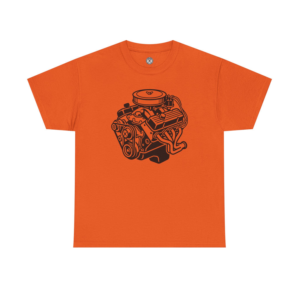 Unisex Heavy Cotton Tee — Engine Illustration (Big Block)