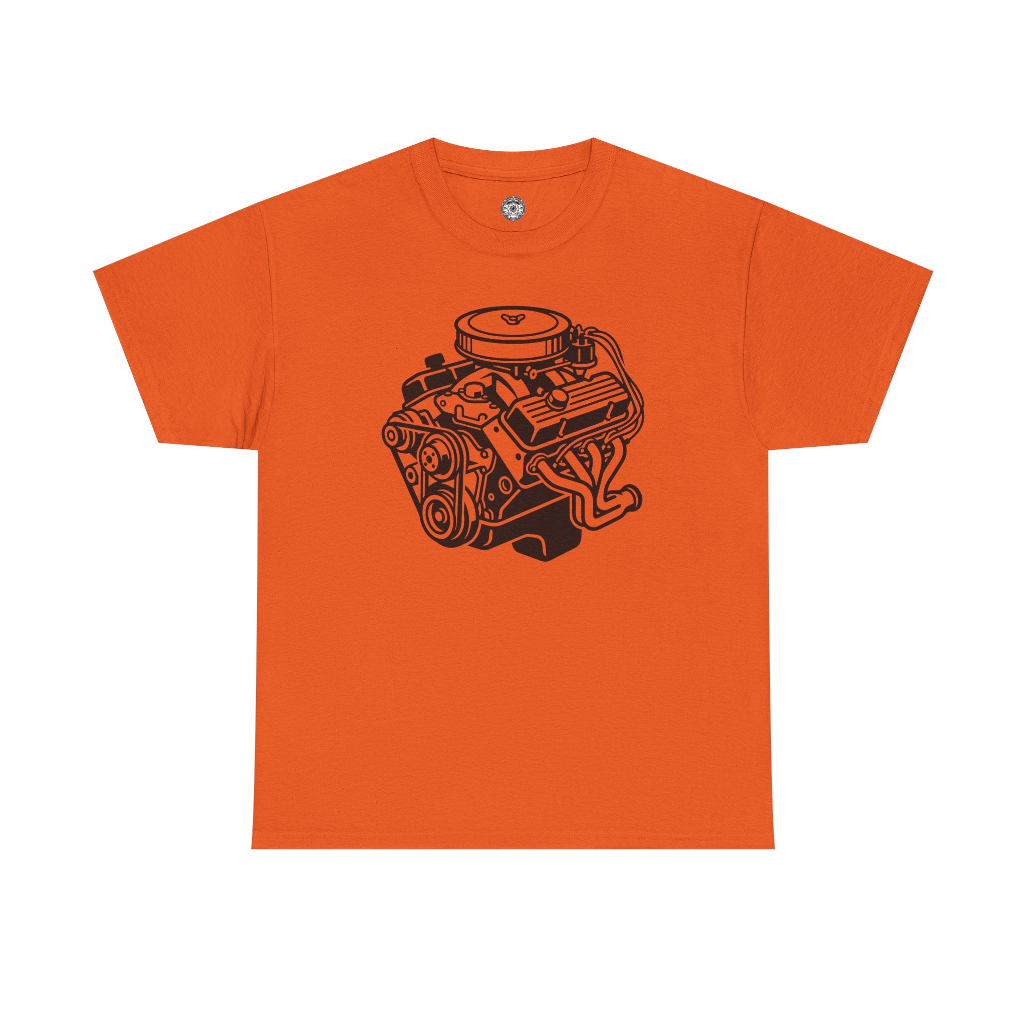 Unisex Heavy Cotton Tee — Engine Illustration (Big Block)