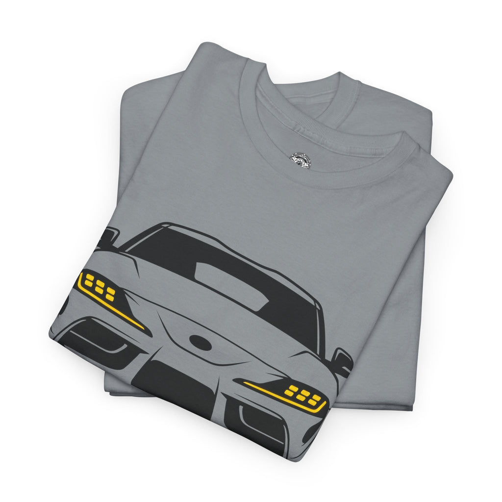 Unisex Heavy Cotton Tee — A90 Illuminated Headlights (Yellow)