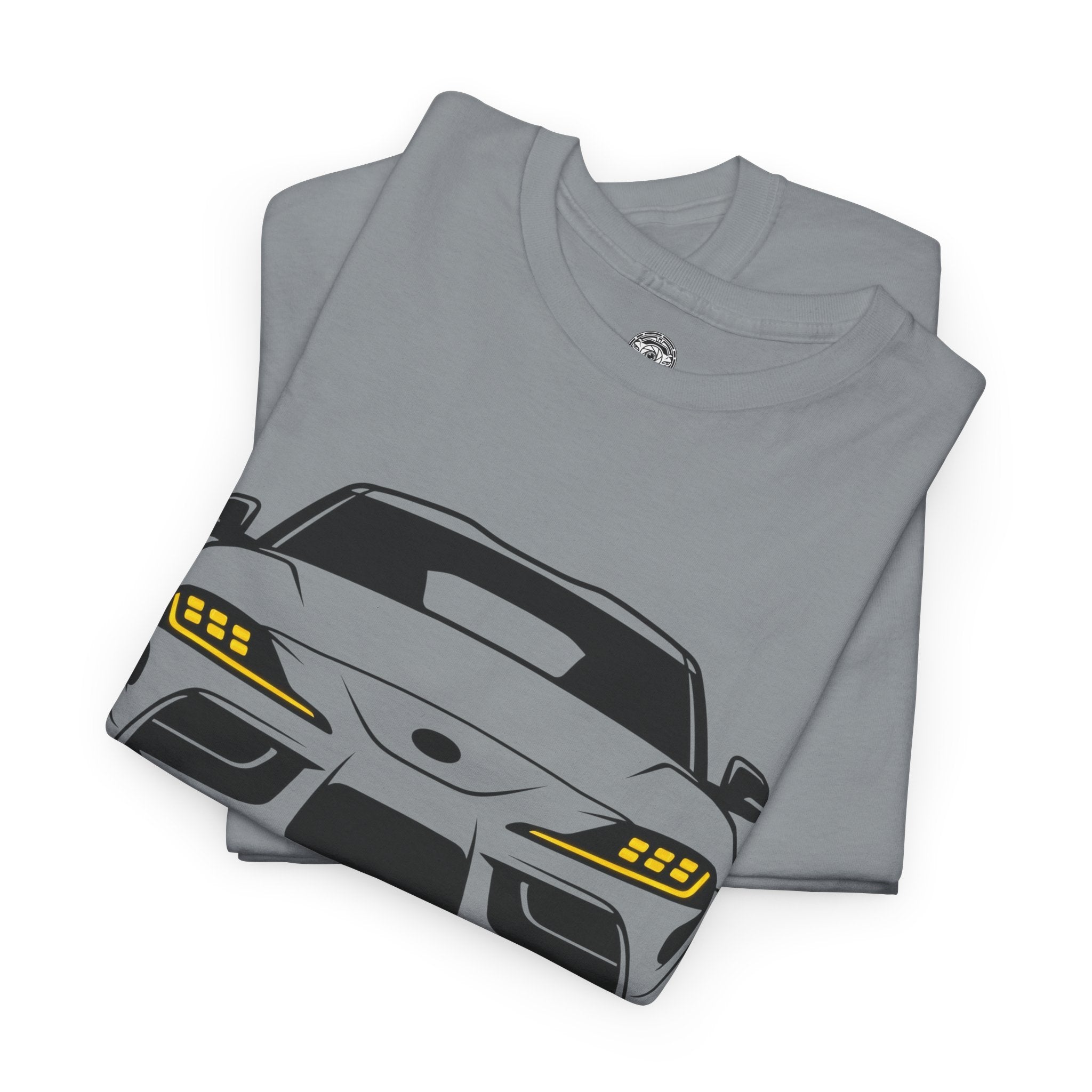 Unisex Heavy Cotton Tee — A90 Illuminated Headlights (Yellow)