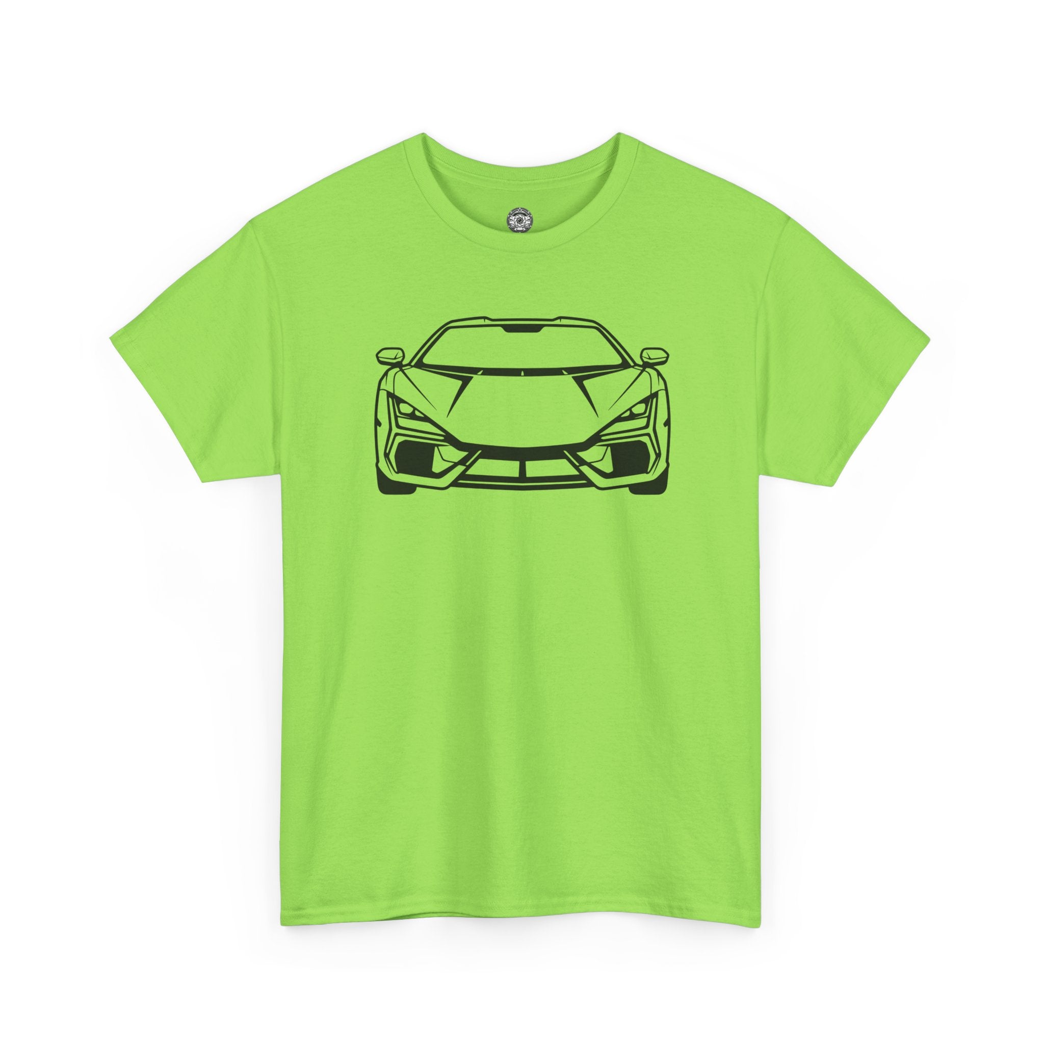 Unisex Heavy Cotton Tee — V12 Hybrid Minimalist Outline