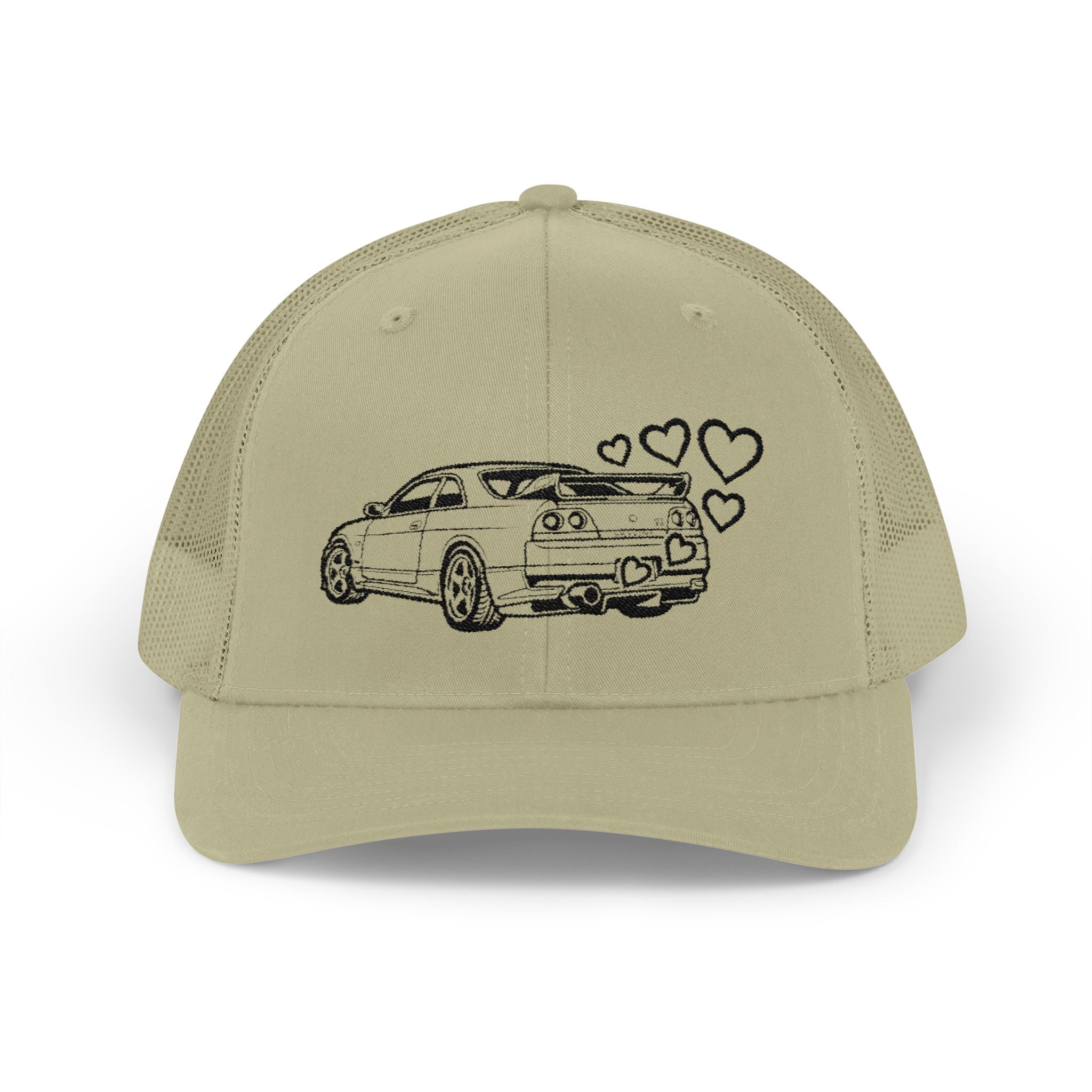 Snapback Trucker Cap — JDM Car with Hearts