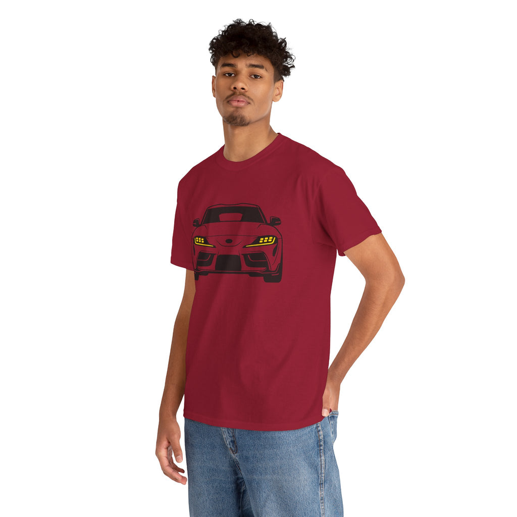 Unisex Heavy Cotton Tee — A90 Illuminated Headlights (Yellow)