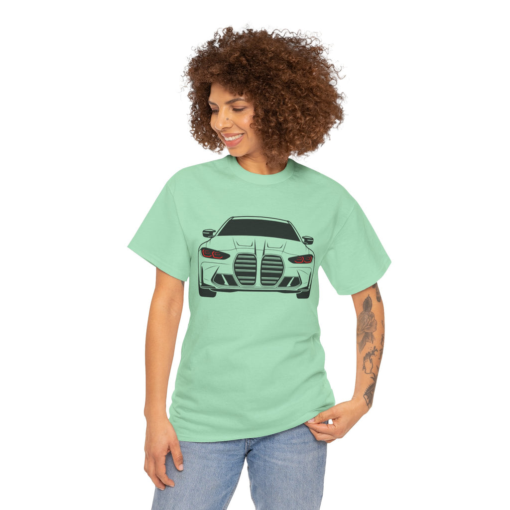 Unisex Heavy Cotton Tee — G80 Illuminated Headlights (Red)