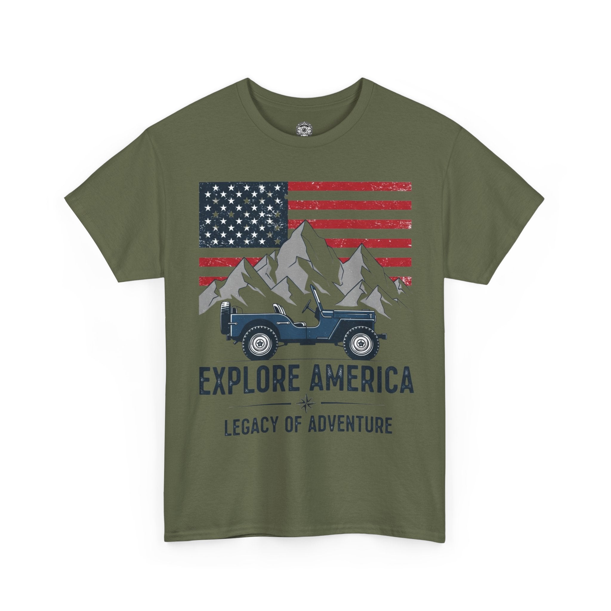Unisex Heavy Cotton Tee — Explore America: Legacy of Adventure