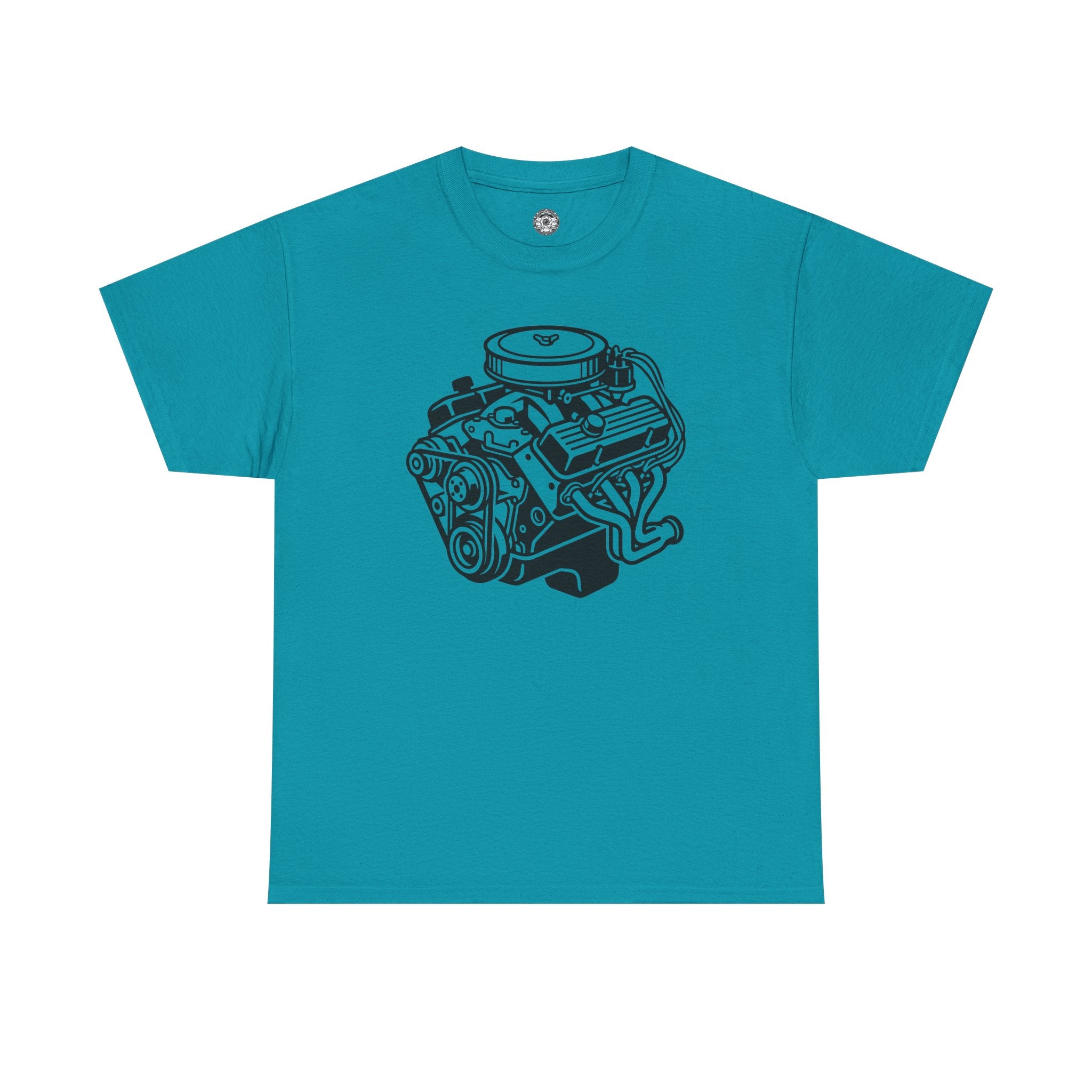 Unisex Heavy Cotton Tee — Engine Illustration (Big Block)