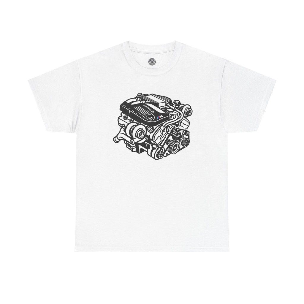 Unisex Heavy Cotton Tee — Engine Illustration (S58)