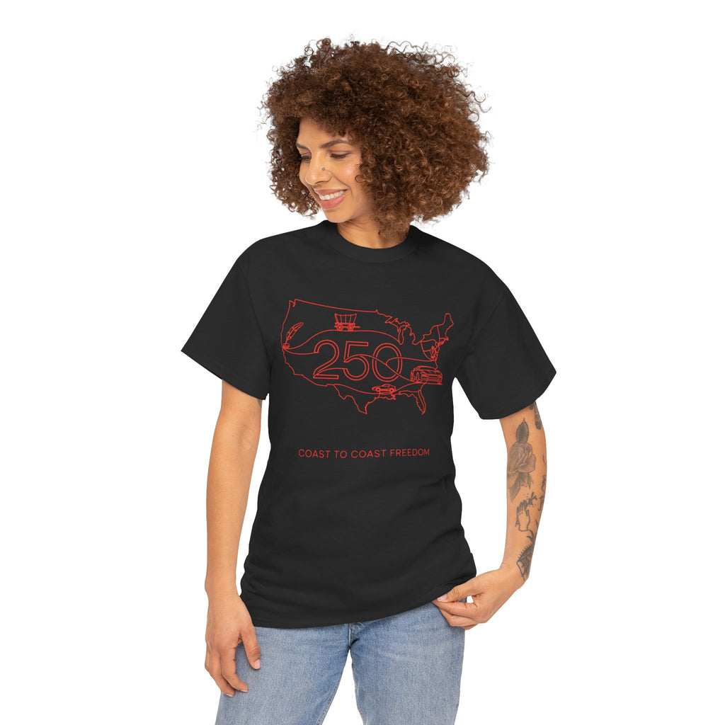 Unisex Heavy Cotton Tee — 250th Coast to Coast Freedom