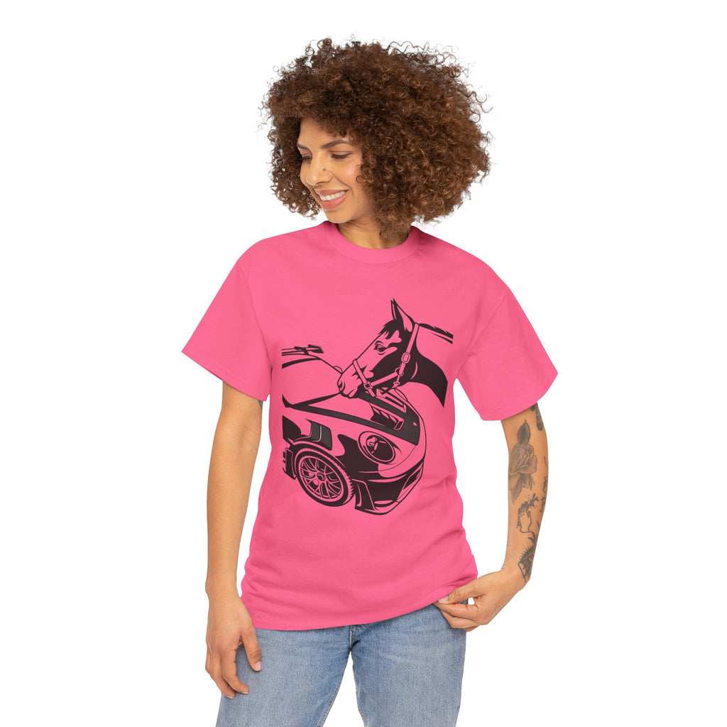 Unisex Heavy Cotton Tee — 992 vs Horse (Viral Video)