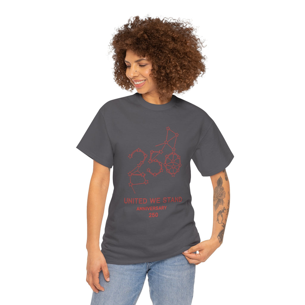 Unisex Heavy Cotton Tee — 250th Anniversary "United We Stand"