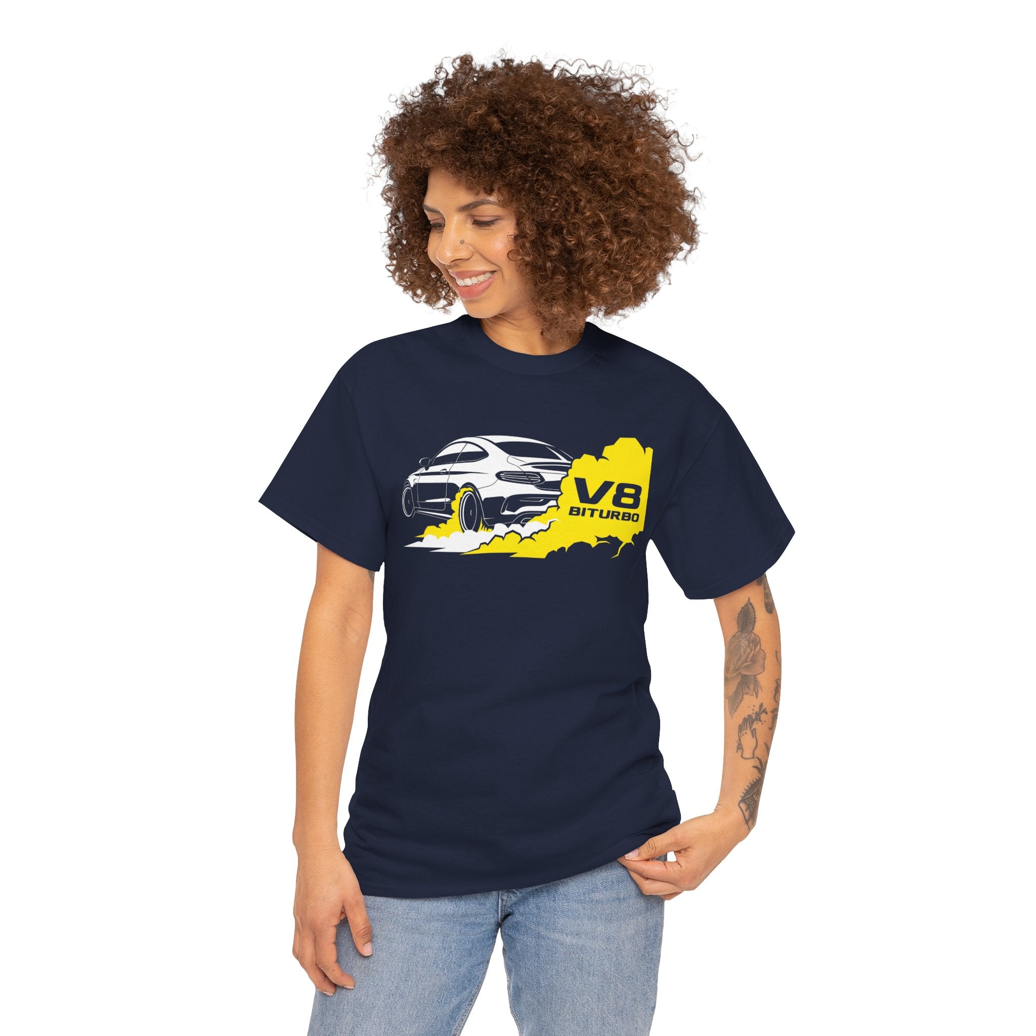Unisex Heavy Cotton Tee — V8 Biturbo Burnout