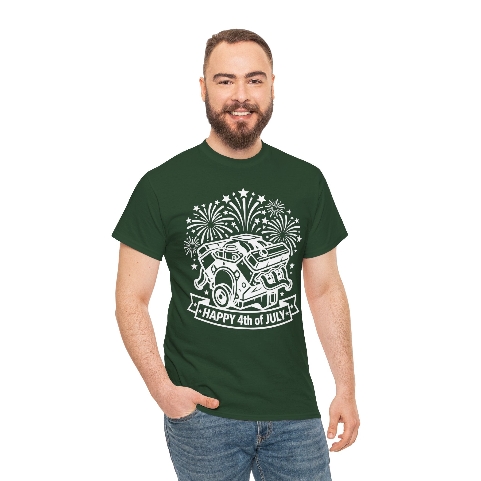 Unisex Heavy Cotton Tee — V8/Fireworks