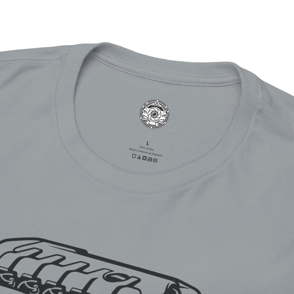 Unisex Heavy Cotton Tee — Engine Illustration (DAZA)