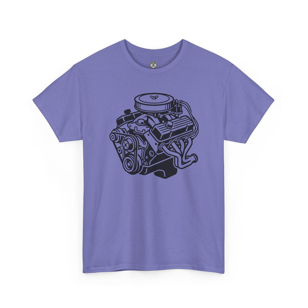Unisex Heavy Cotton Tee — Engine Illustration (Big Block)