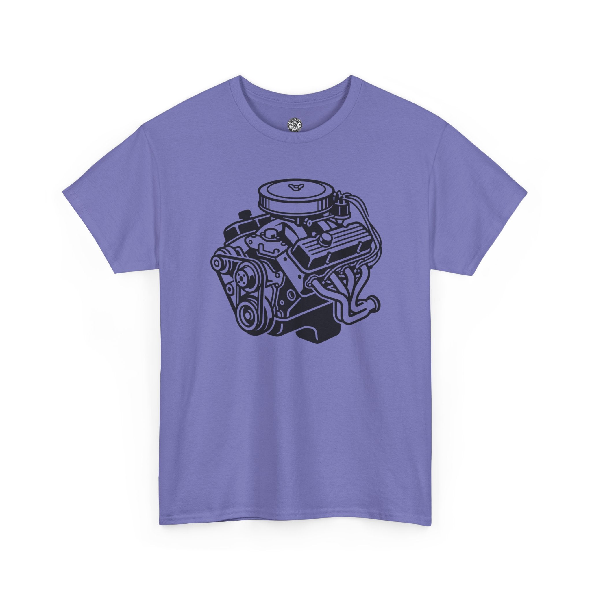 Unisex Heavy Cotton Tee — Engine Illustration (Big Block)