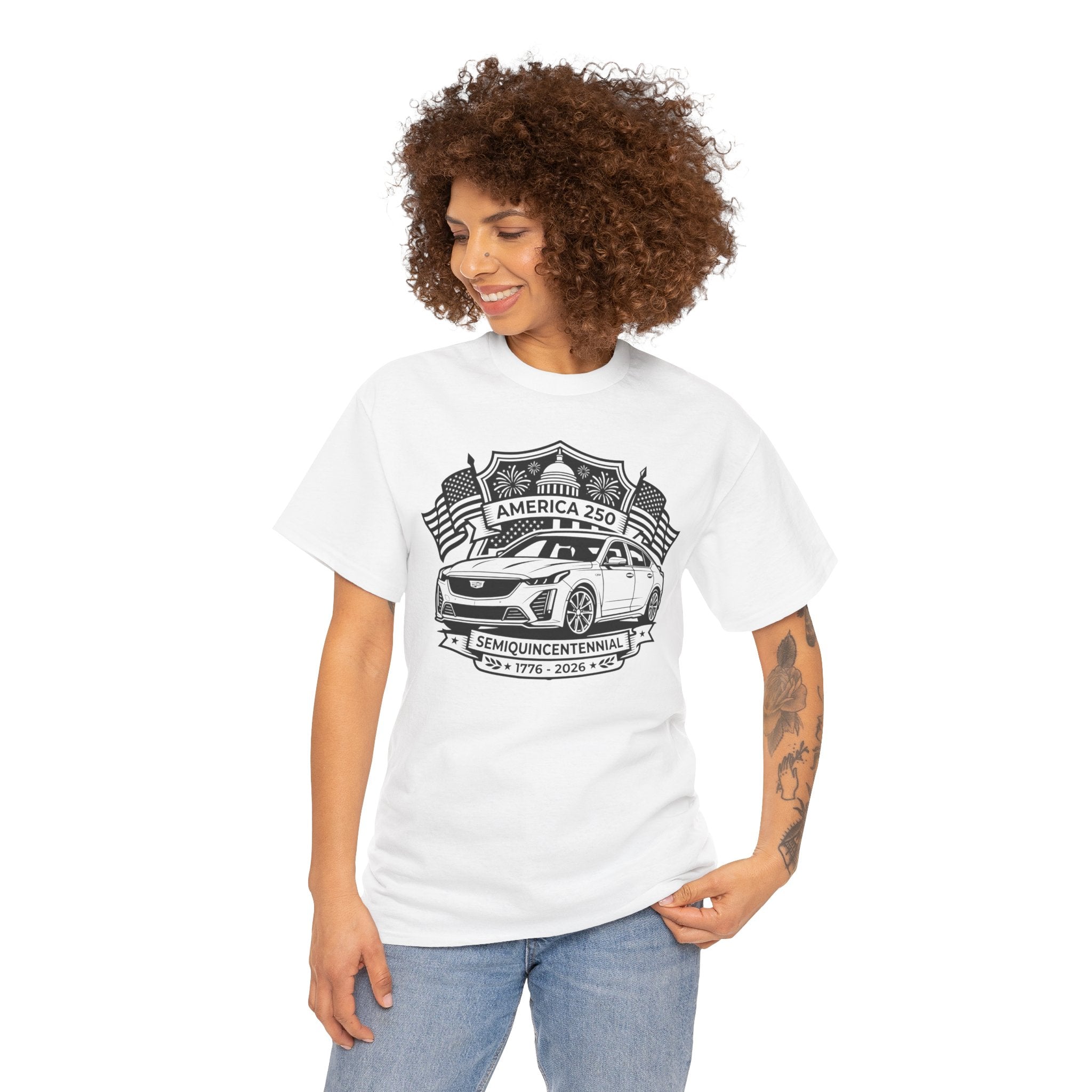 Unisex Heavy Cotton Tee — 4th of July — American Sedan