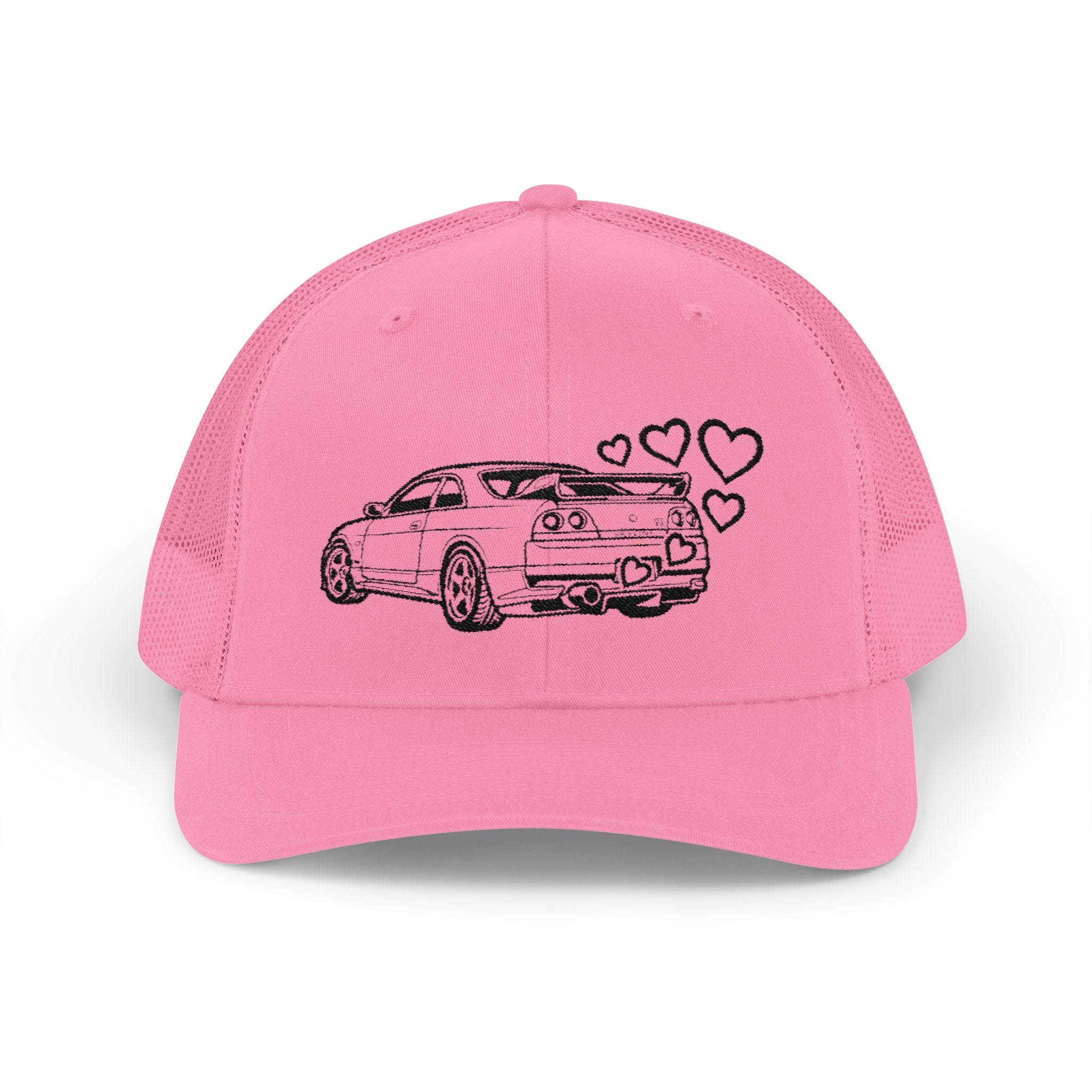 Snapback Trucker Cap — JDM Car with Hearts